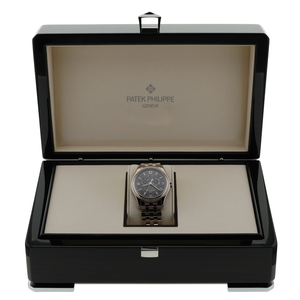Patek Philippe Annual Calendar, Mondphase, Weißgold, Ref. 5146/1G-010, 07-2015, B+P - LUXUHRIA