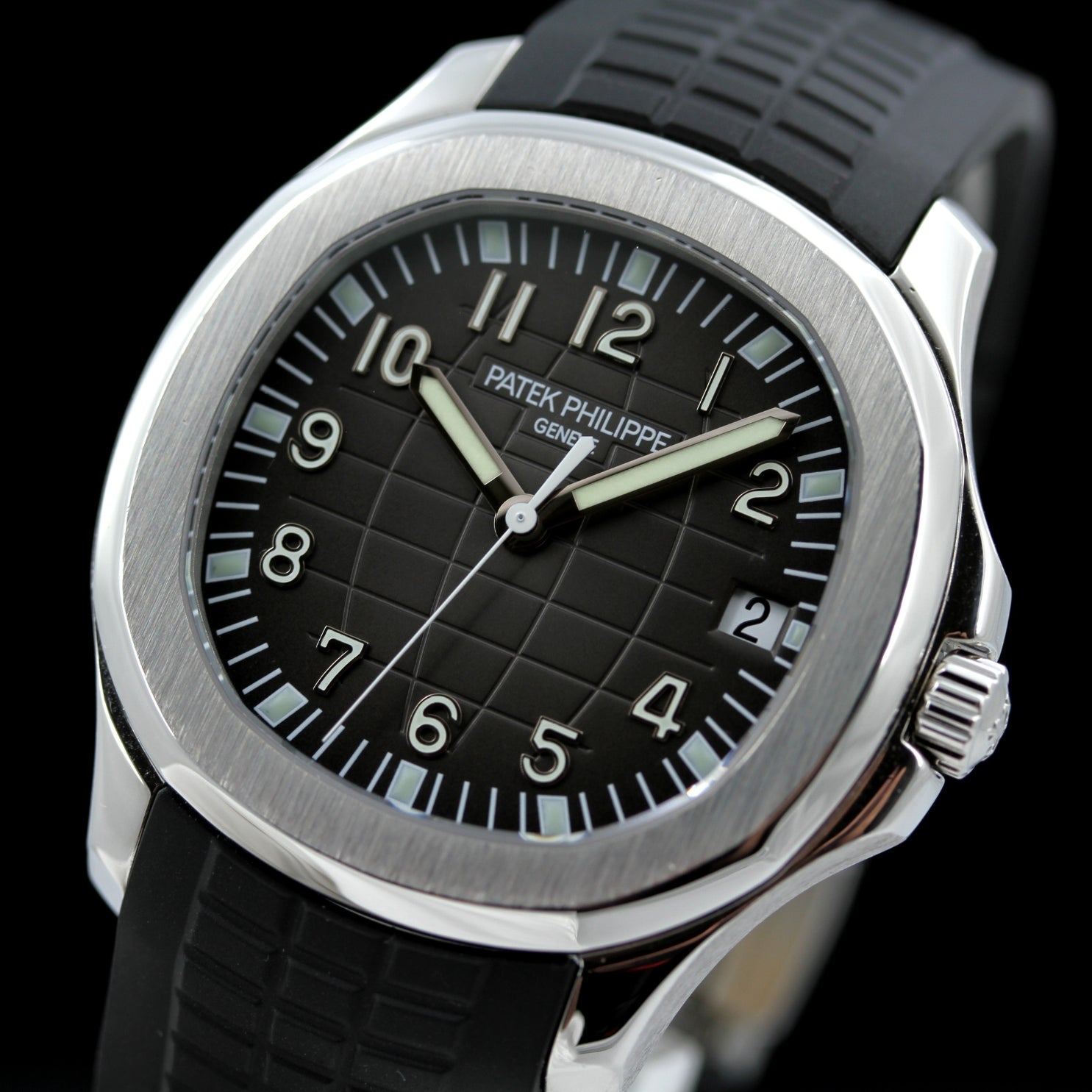 Patek Philippe Aquanaut, Edelstahl, inkl. Kautschuk - und Edelstahlarmband, Ref. 5167/1A - 001, PP - Revision 2024 DE, B+P - LUXUHRIA