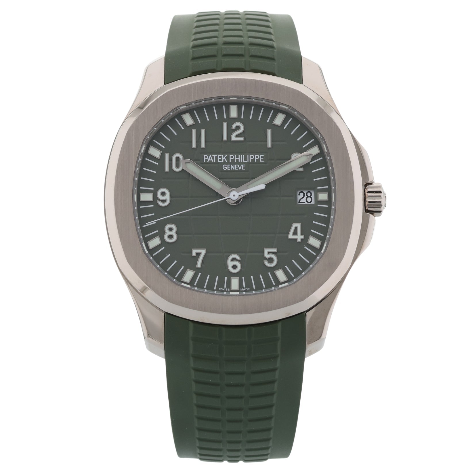 Patek Philippe Aquanaut, Jumbo, Weißgold, Grün, LC100, Ref. 5168G - 010, 2022, B+P - LUXUHRIA