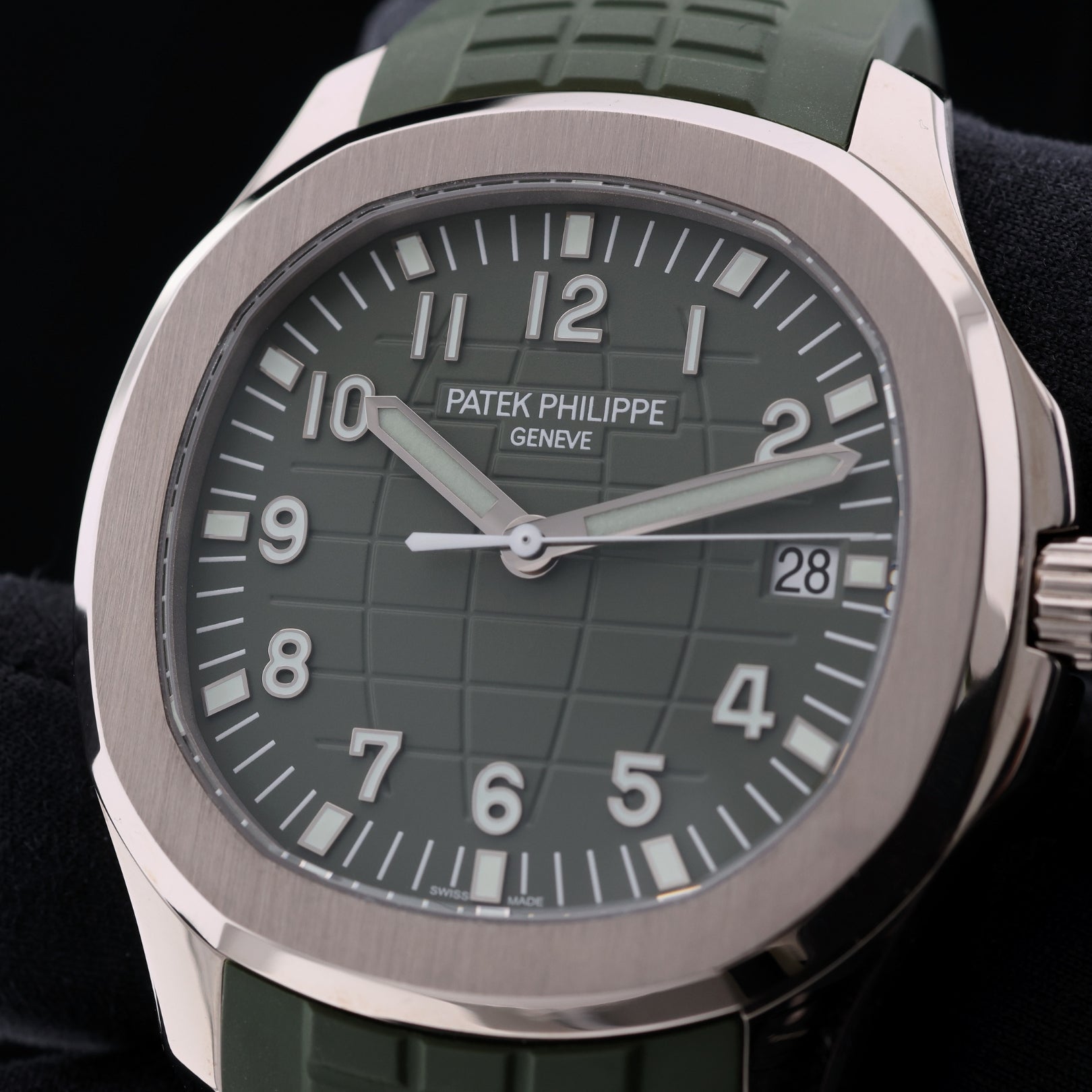 Patek Philippe Aquanaut, Jumbo, Weißgold, Grün, LC100, Ref. 5168G - 010, 2022, B+P - LUXUHRIA