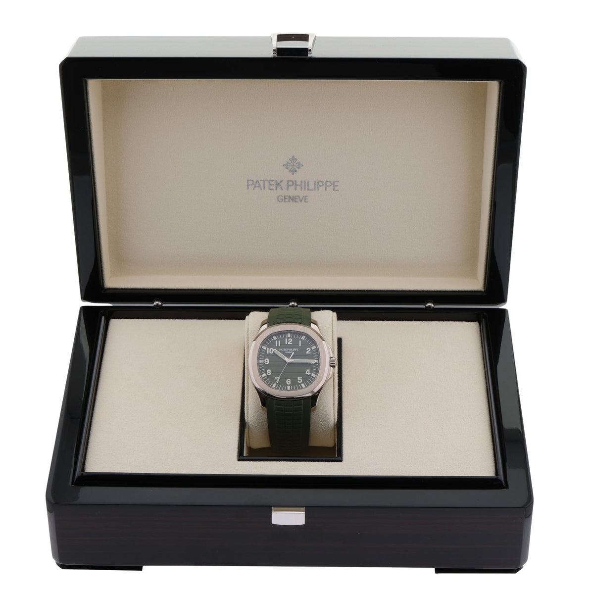 Patek Philippe Aquanaut, Jumbo, Weißgold, Grün, LC100, Ref. 5168G - 010, 2022, B+P - LUXUHRIA