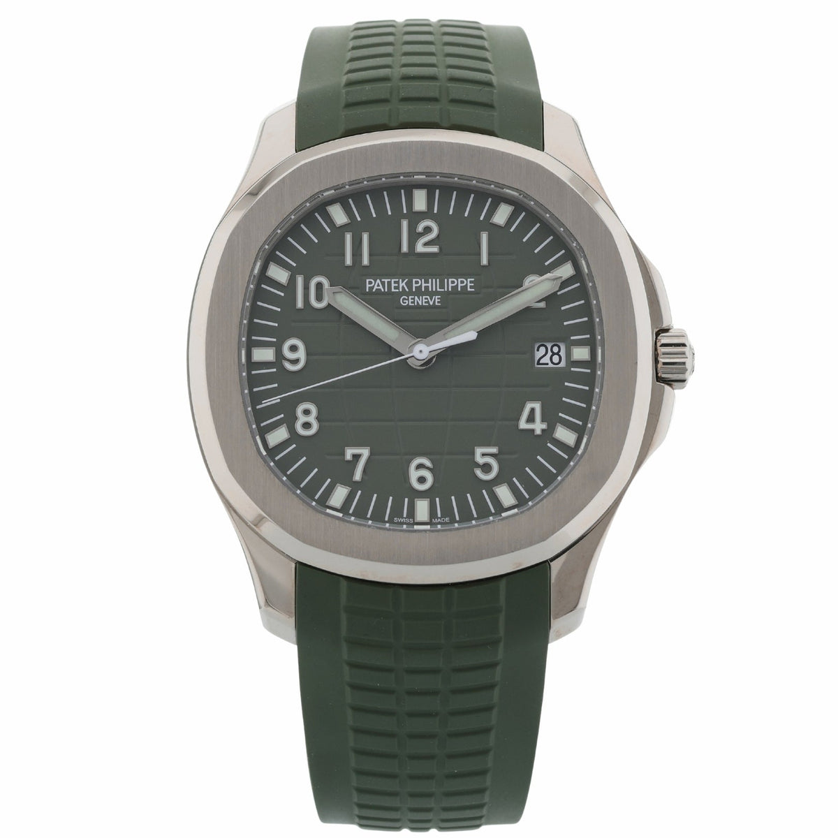 Patek Philippe Aquanaut, Jumbo, Weißgold, Grün, LC100, Ref. 5168G-010, 2024, B+P - LUXUHRIA