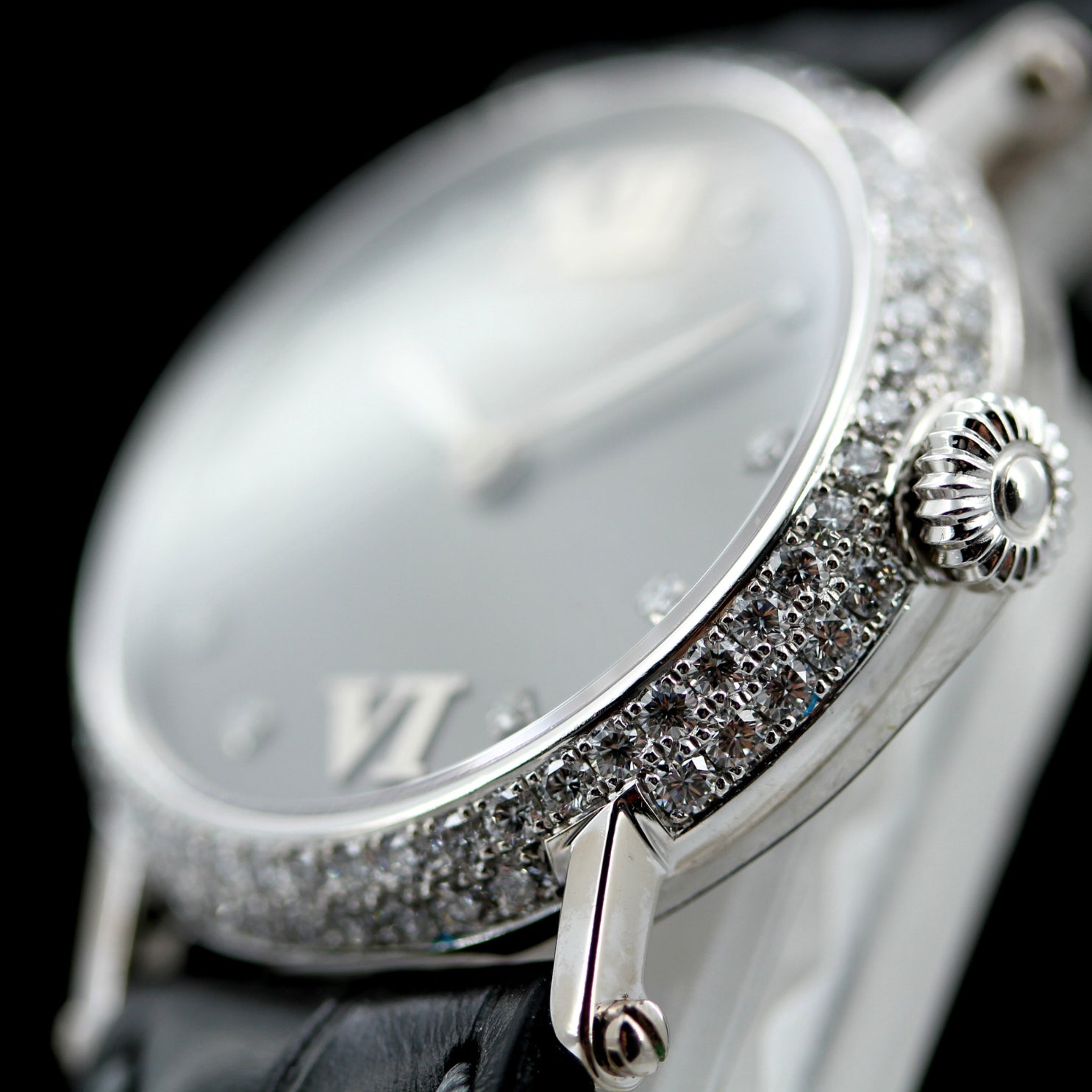 Patek Philippe Calatrava Lady Officier, Whitegold, 89 Diamonds / 1,02 CT., Ref. 4861G - 001, B+P - LUXUHRIA