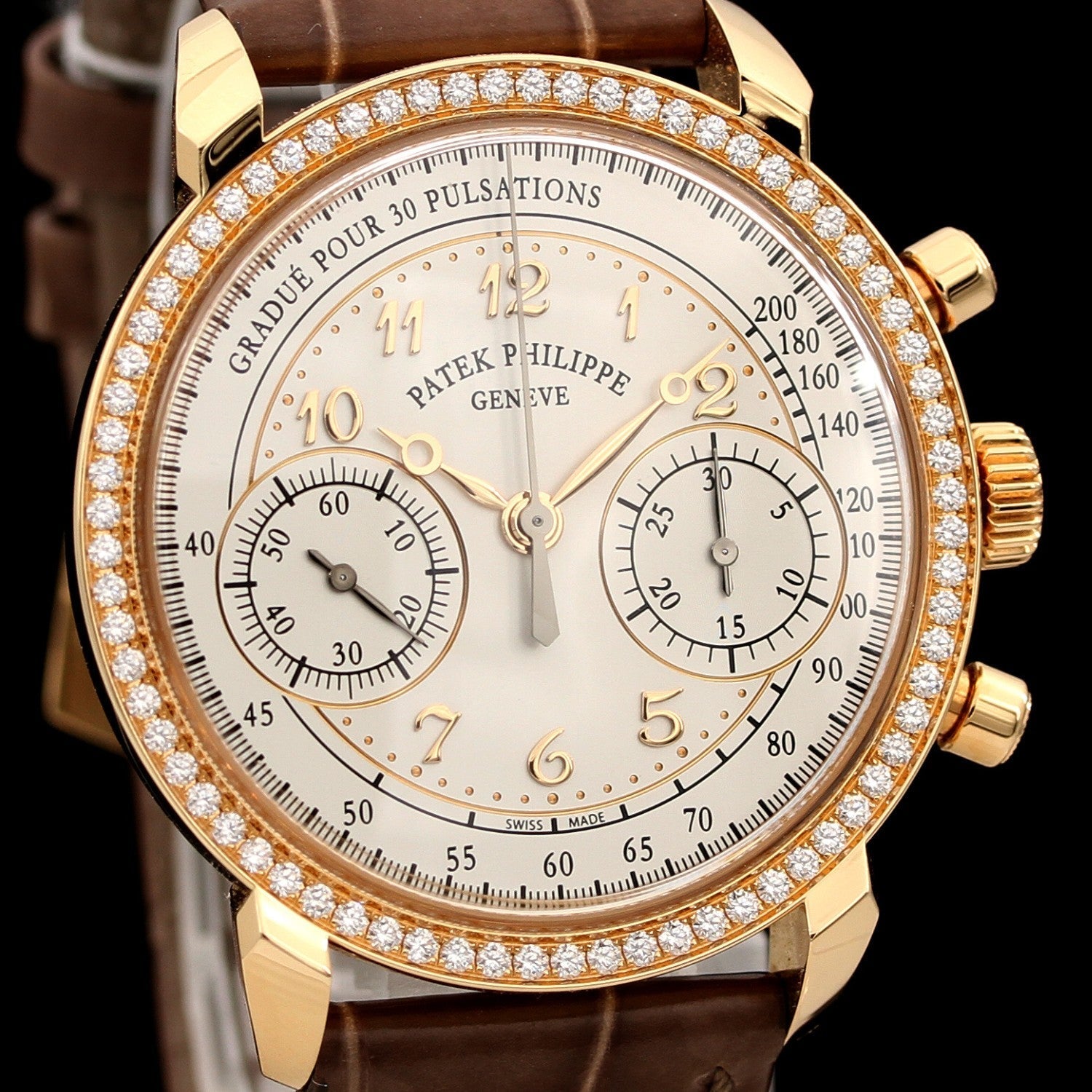 Patek Philippe Chronograph, 99 Diamonds, Handaufzug, 7150/250R-001, ungetragen, B+P - LUXUHRIA