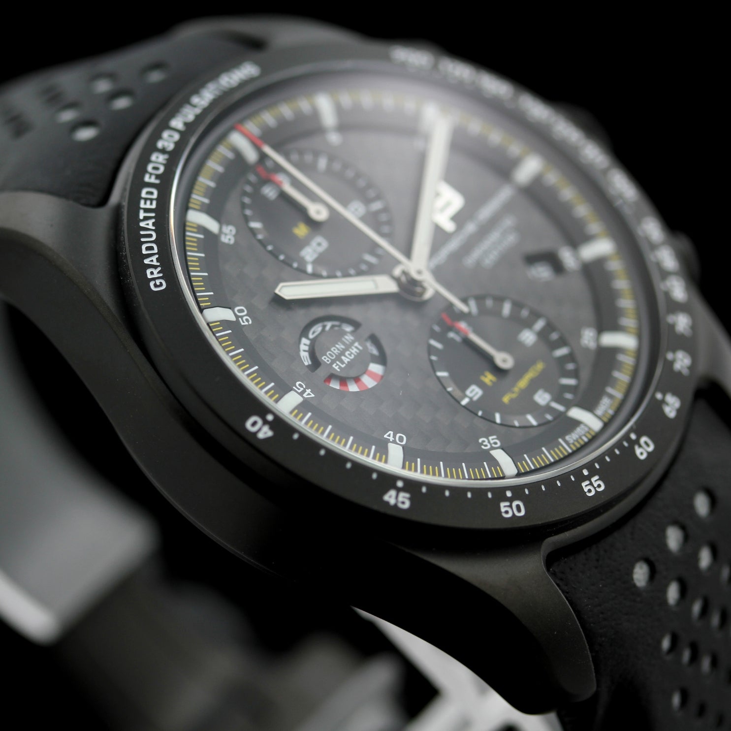 Porsche Design Chronograph, „Born in Flacht“, Limited Edition GT3RS, B+P - LUXUHRIA