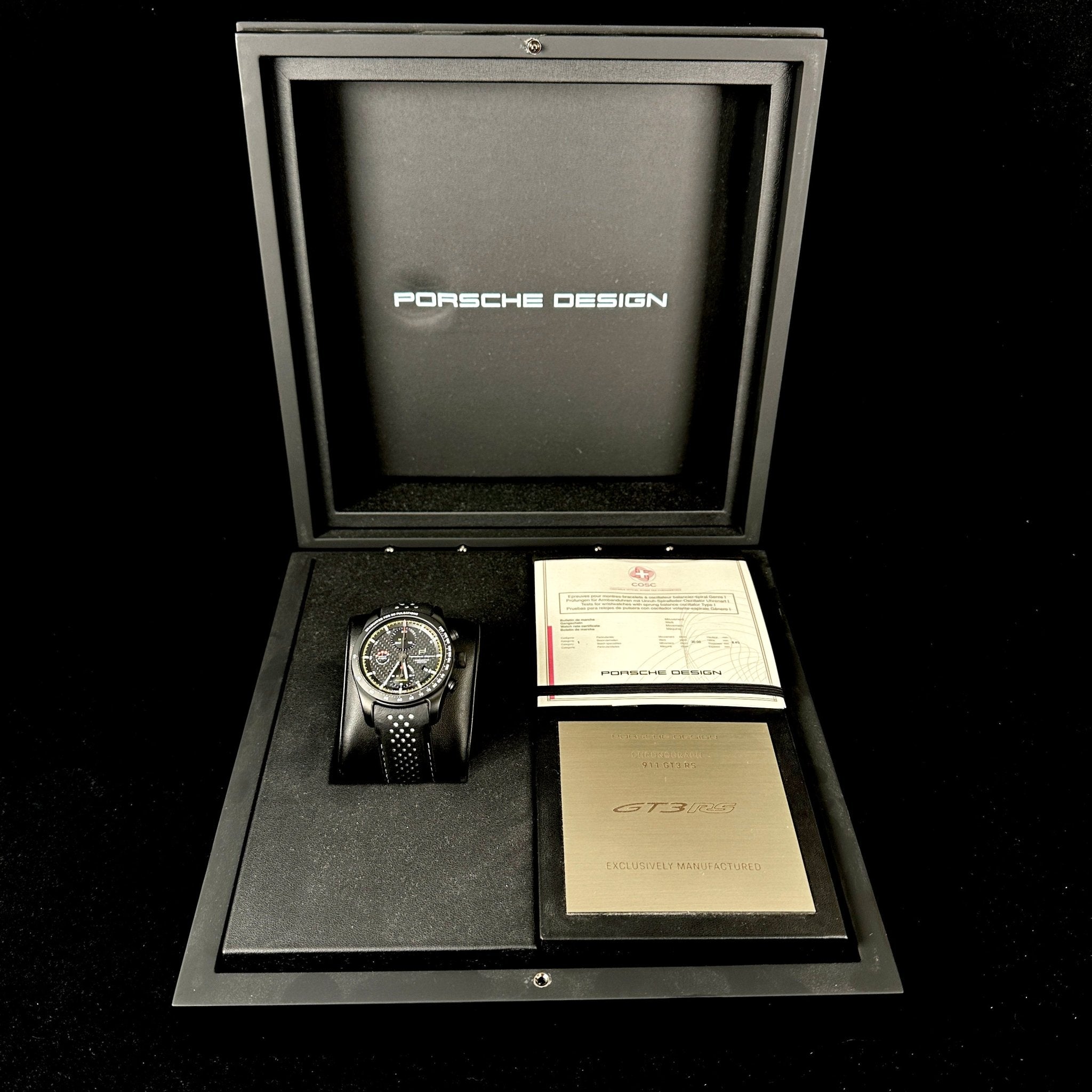 Porsche Design Chronograph, „Born in Flacht“, Limited Edition GT3RS, B+P - LUXUHRIA