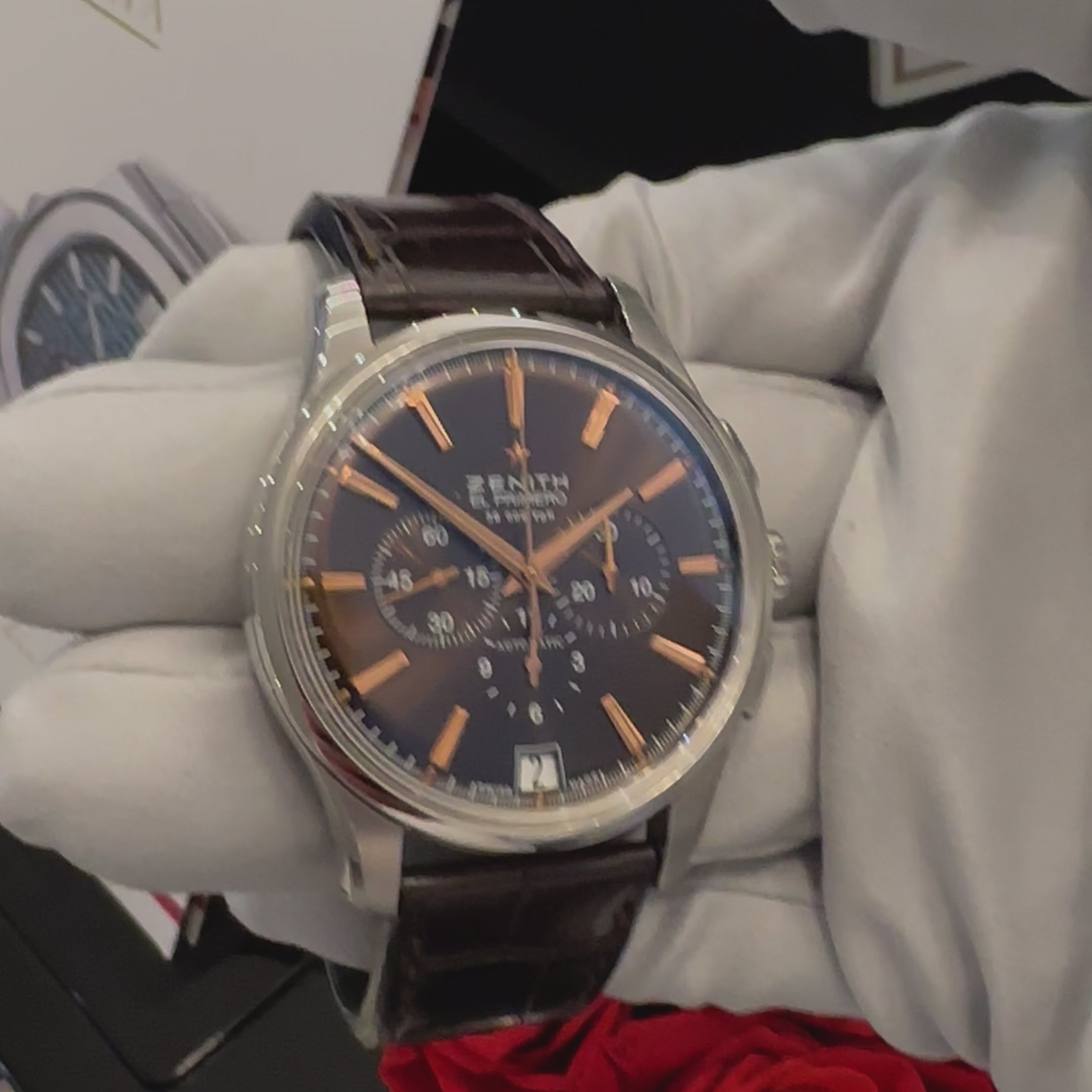 Zenith Captain Chronograph 42mm, Brown Dial, El Primero, Ref. 03.2110 