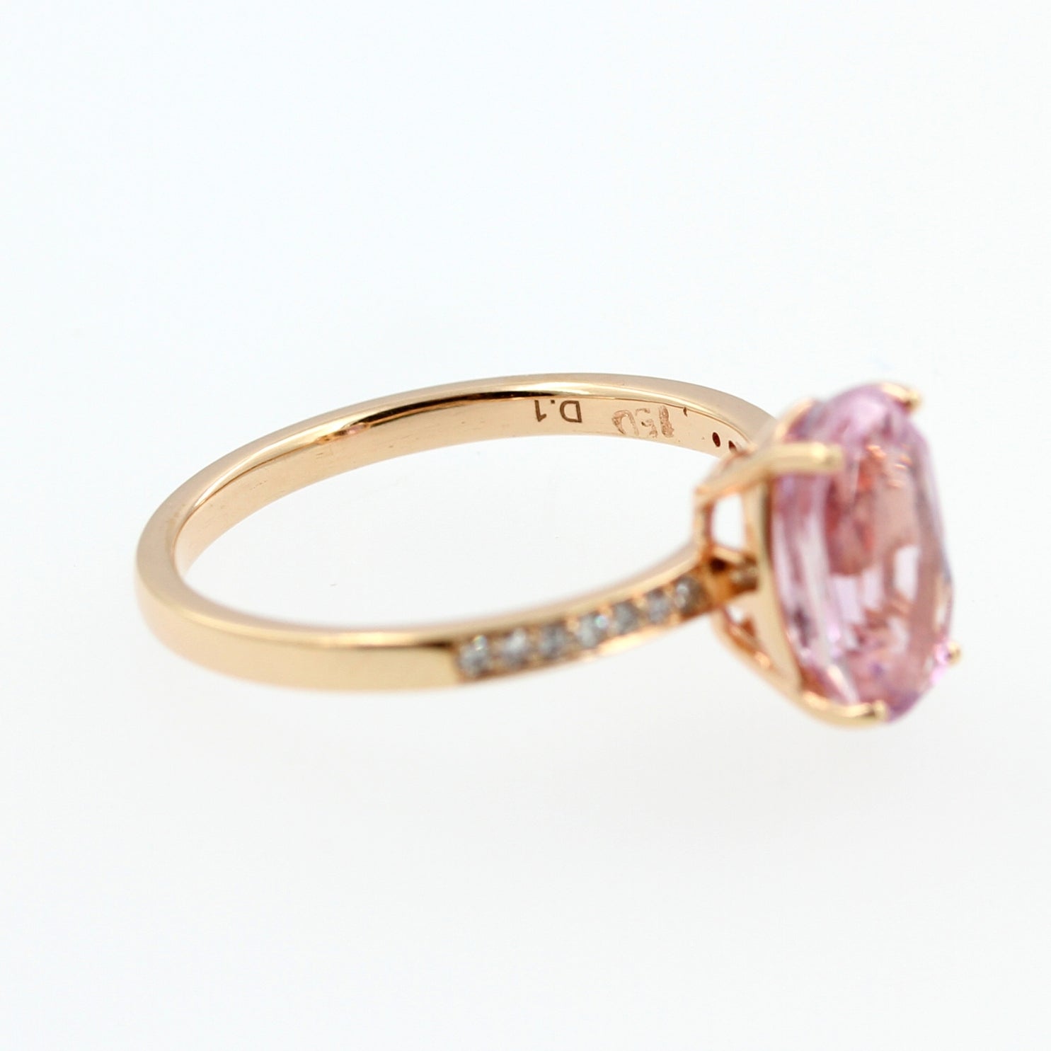 Ring »Saphir Pink« ca.3.12ct in 18ct. Roségold gefasst mit 0,11ct. Diamantbesatz, RG 53.5 - LUXUHRIA