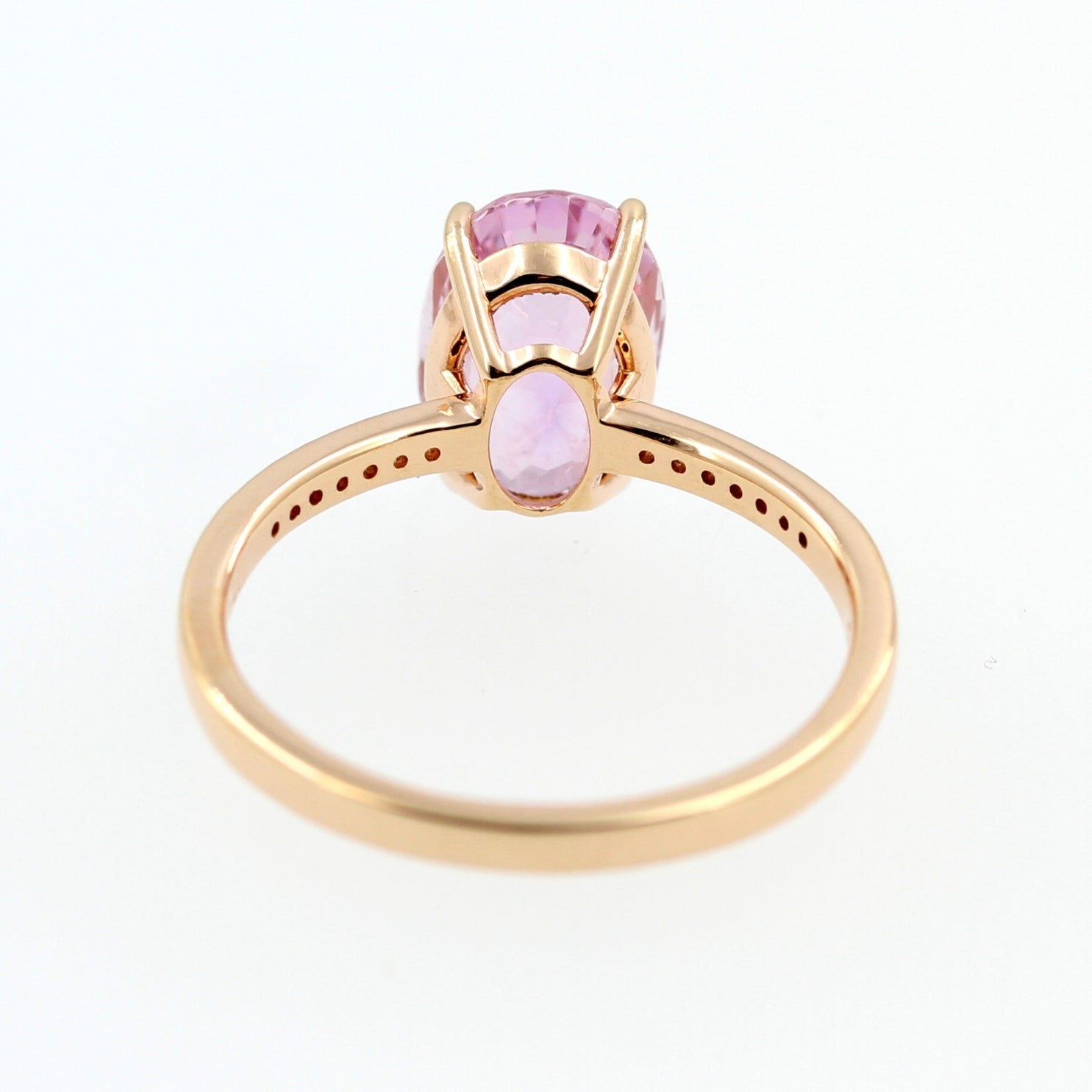 Ring »Saphir Pink« ca.3.12ct in 18ct. Roségold gefasst mit 0,11ct. Diamantbesatz, RG 53.5 - LUXUHRIA