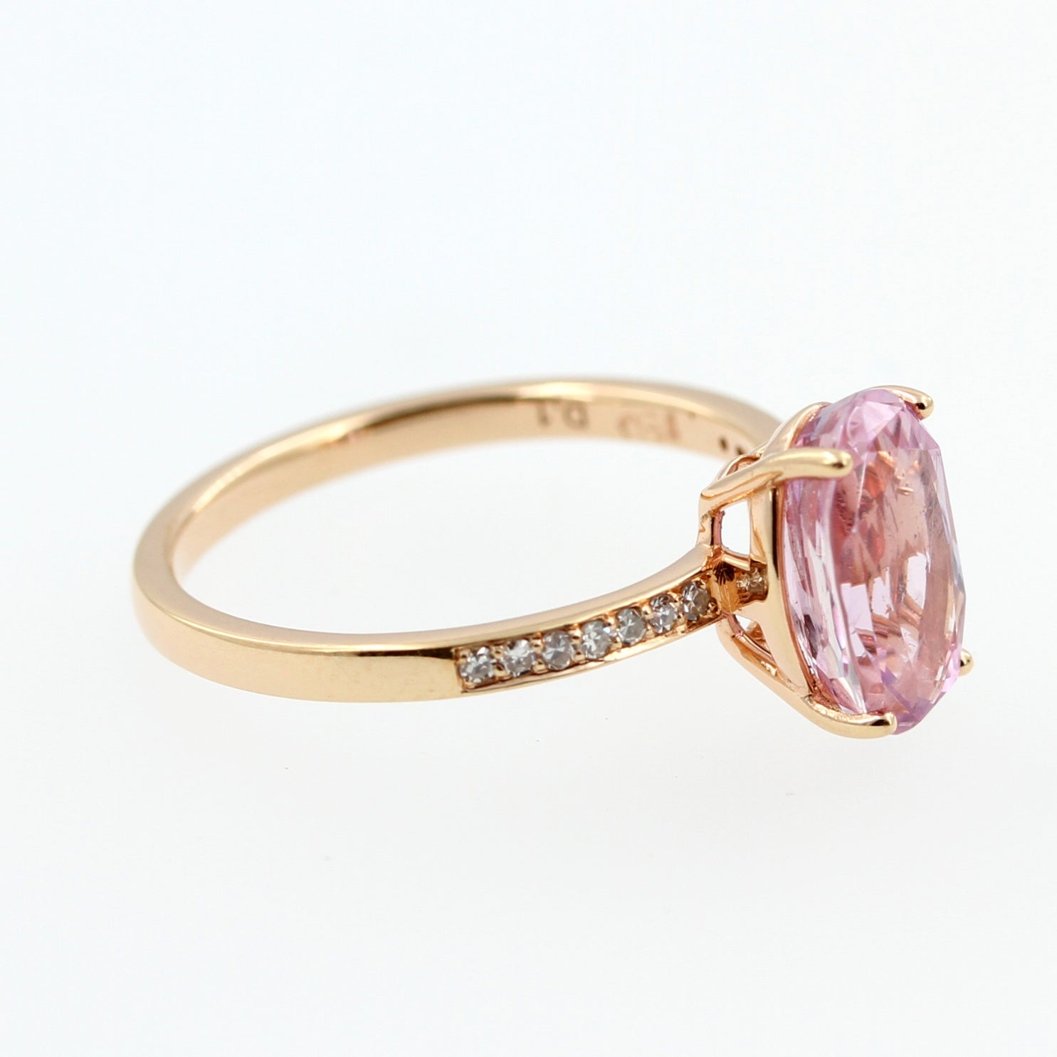 Ring »Saphir Pink« ca.3.12ct in 18ct. Roségold gefasst mit 0,11ct. Diamantbesatz, RG 53.5 - LUXUHRIA