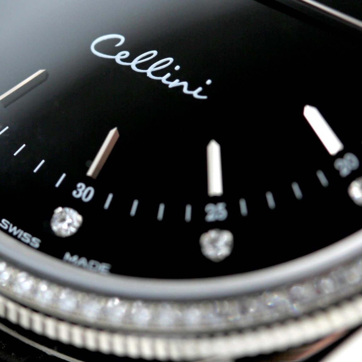 Rolex Cellini Time 39mm, White Gold, Brillantbesatz, Black Dial, Ref. 50609RBR, B+P - LUXUHRIA