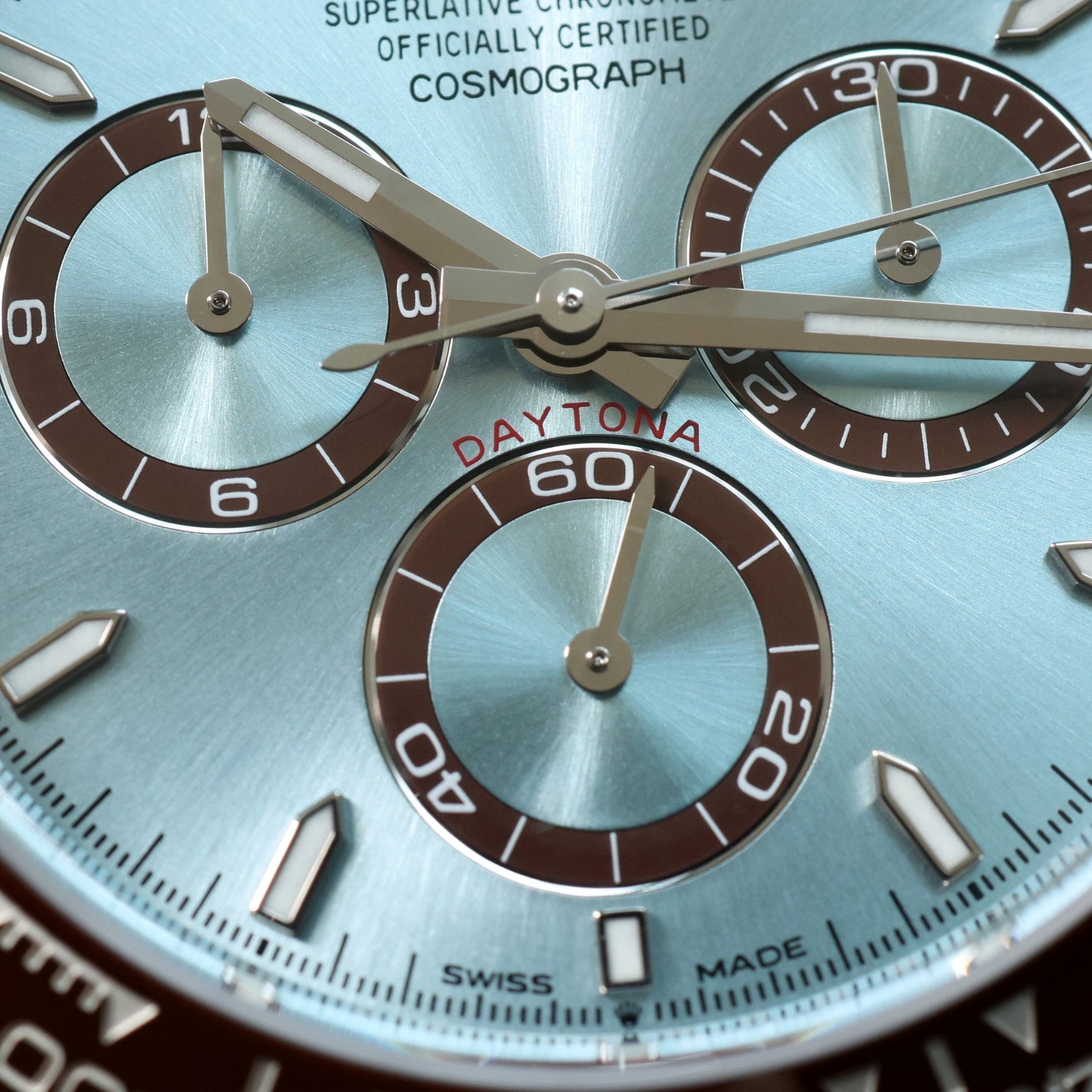 Rolex Cosmograph Daytona Platin, Ice Blue Dial, Fullsticker, Ref. 126506, 2024, B+P - LUXUHRIA
