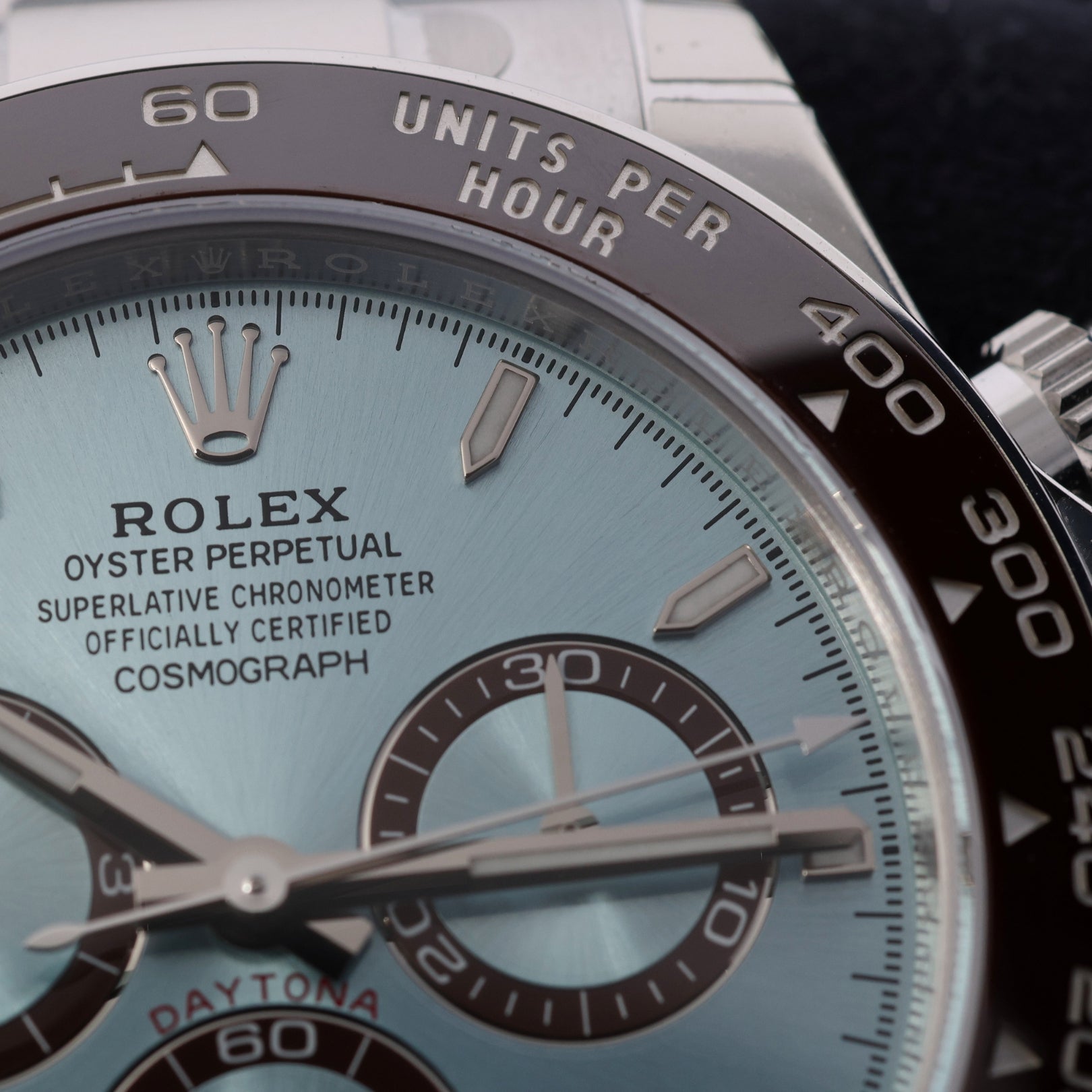 Rolex Cosmograph Daytona Platin, Ice Blue Dial, Fullsticker, Ref. 126506, 2024, B+P - LUXUHRIA