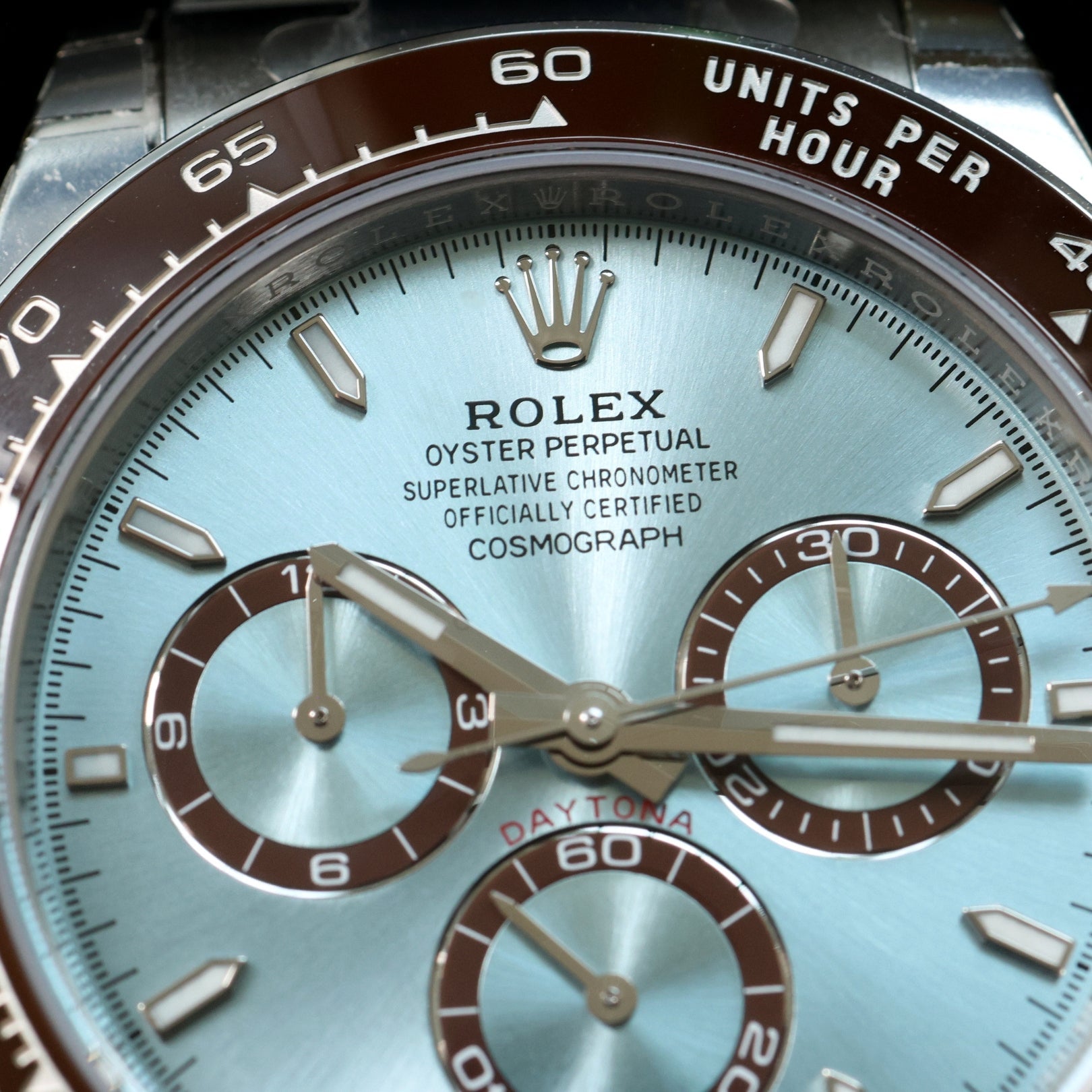 Rolex Cosmograph Daytona Platin, Ice Blue Dial, Fullsticker, Ref. 126506, 2024, B+P - LUXUHRIA