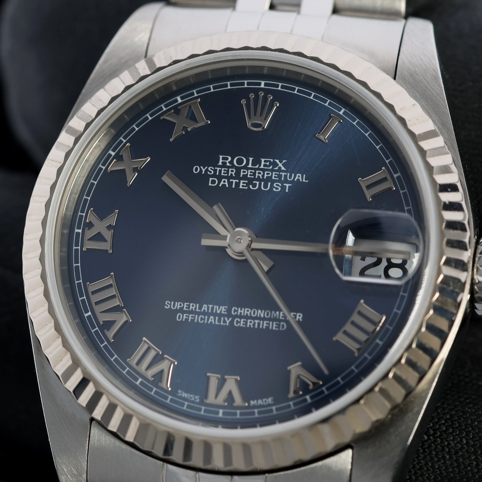 Rolex Datejust 31, Blue Roman Dial, Jubilee, Ref. 78274, mit Box - LUXUHRIA