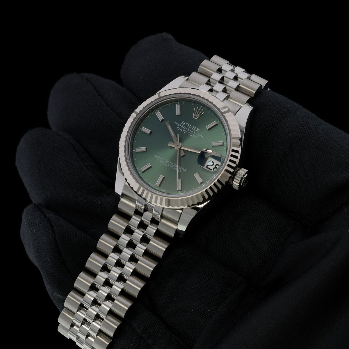 Rolex Datejust 31, Green Dial, Jubilee, Ref. 278274, 12-2025, B+P - LUXUHRIA
