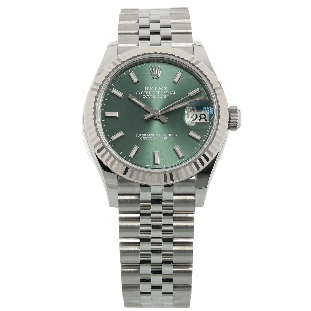 Rolex Datejust 31, Green Dial, Jubilee, Ref. 278274, 12-2025, B+P - LUXUHRIA