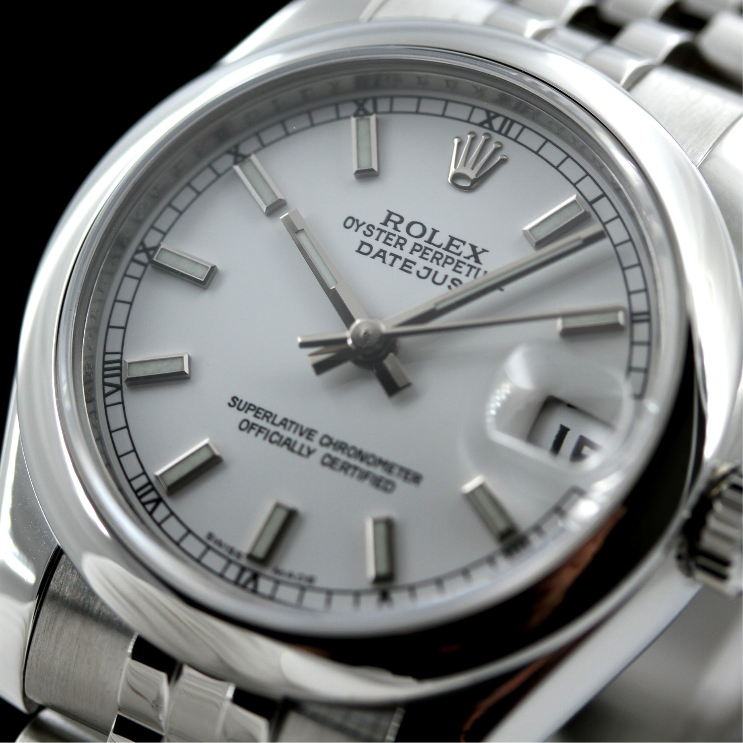 Rolex Datejust 31, Jubilée, weiss Stabindizes, Ref. 178240, 12 - 2010 - LUXUHRIA