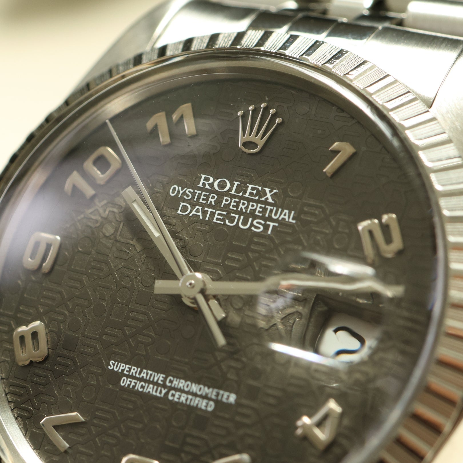 Rolex Datejust 36, Black Jubilee Dial, Jubilee Armband, LC100, Ref. 16030, 12-1987, B+P - LUXUHRIA