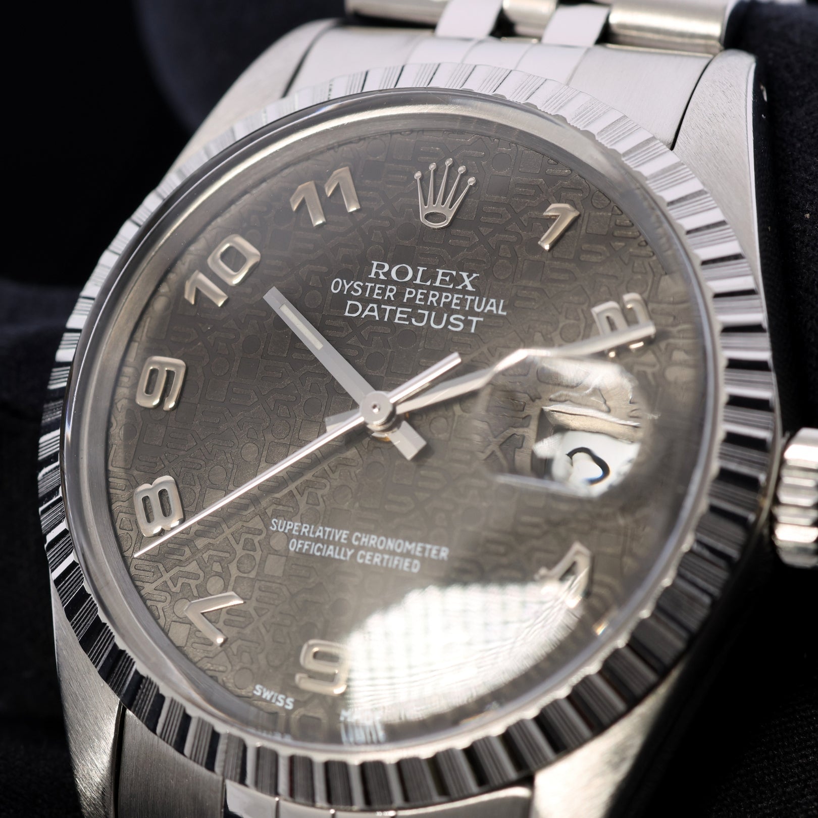 Rolex Datejust 36, Black Jubilee Dial, Jubilee Armband, LC100, Ref. 16030, 12-1987, B+P - LUXUHRIA