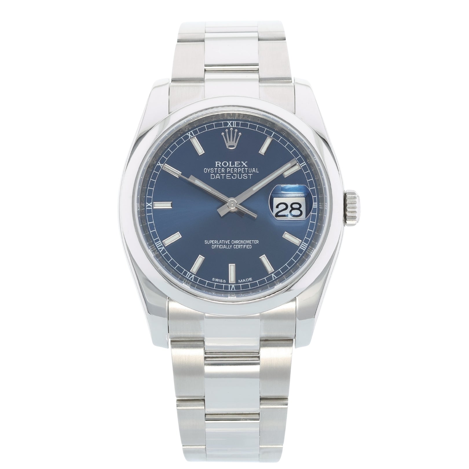 Rolex Datejust 36, Blau, Ref. 116200, LC100, 05 - 2012, B+P - LUXUHRIA