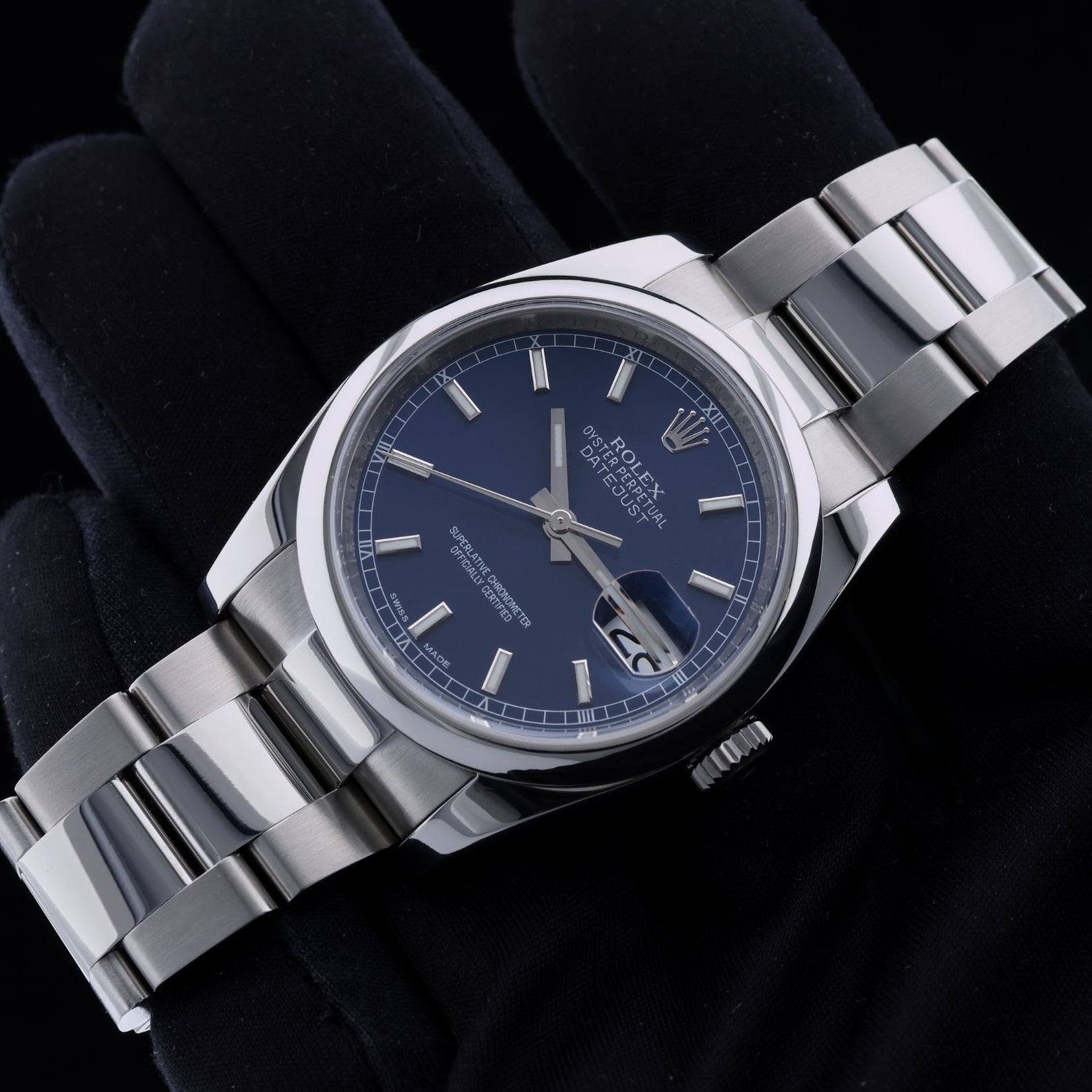 Rolex Datejust 36, Blau, Ref. 116200, LC100, 05 - 2012, B+P - LUXUHRIA