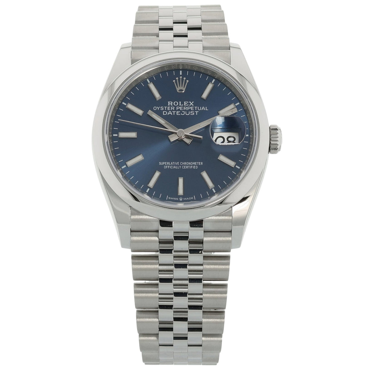 Rolex Datejust 36, Blaues Zifferblatt, Jubilee, ungetragen, Ref. 126200, 09-2026, B+P - LUXUHRIA