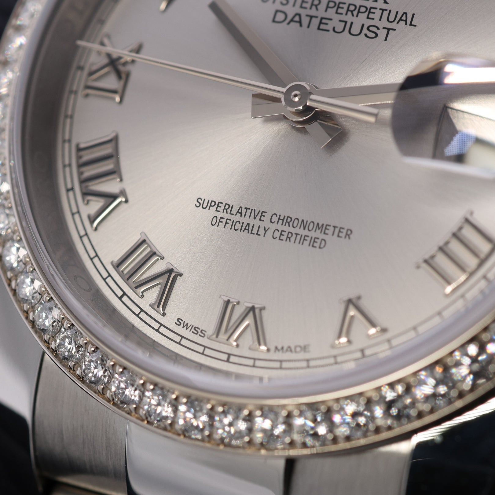 Rolex Datejust 36, Diamantlünette, Oyster, Ref. 116244, 02 - 2018, B+P - LUXUHRIA