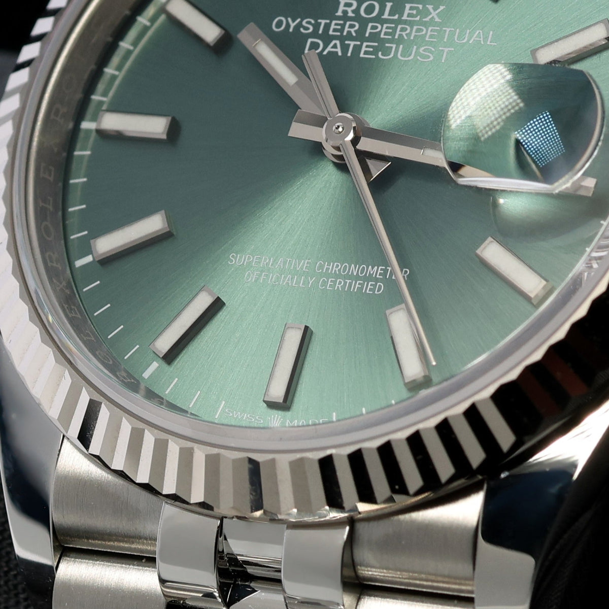 Rolex Datejust 36, Green Mint Dial, Jubilee, Ref. 126234, 2025, B+P - LUXUHRIA