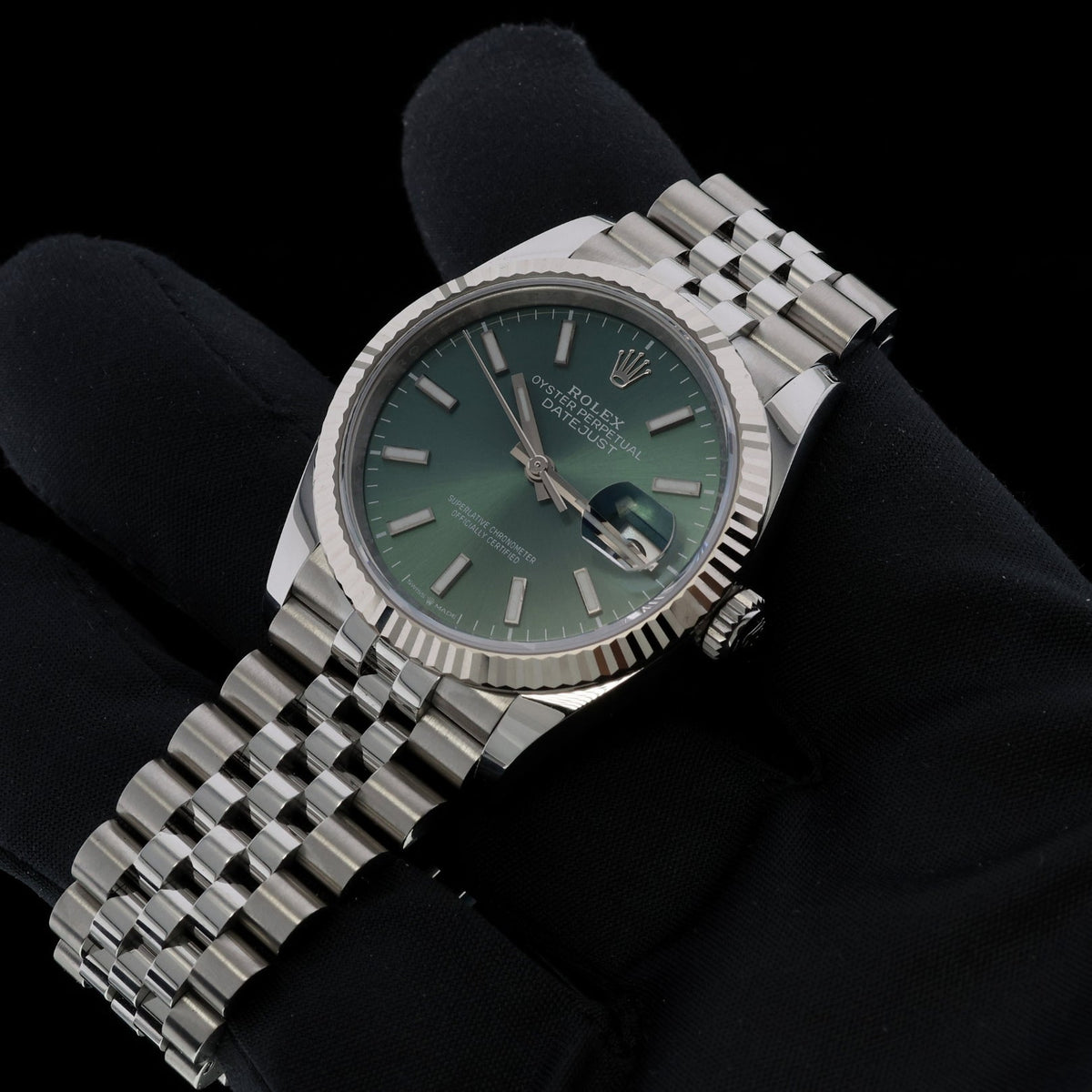 Rolex Datejust 36, Green Mint Dial, Jubilee, Ref. 126234, 2025, B+P - LUXUHRIA