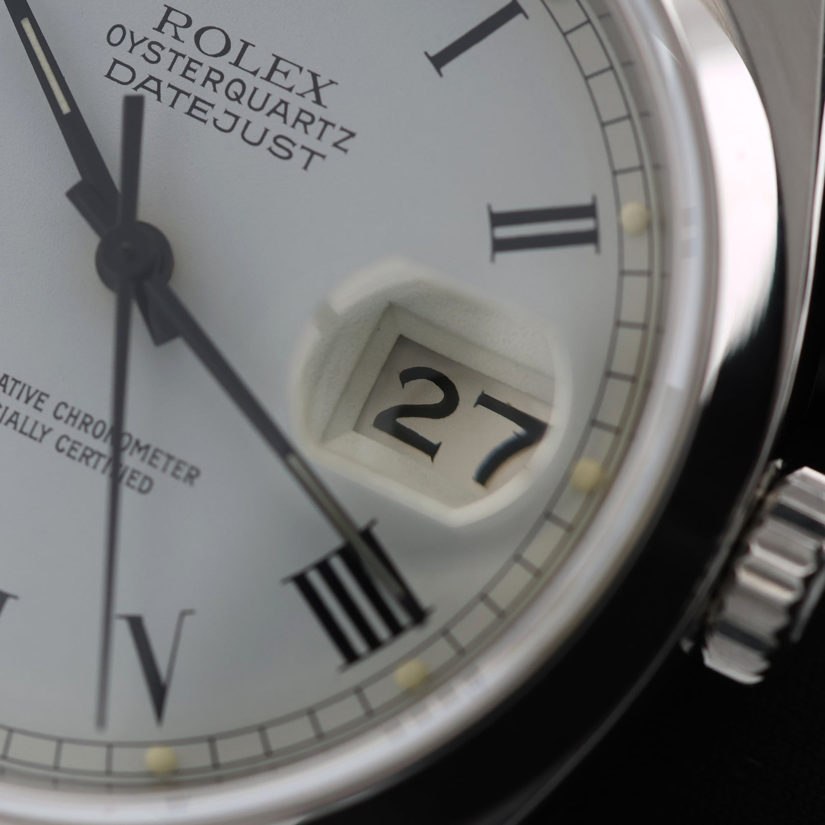 Rolex Datejust 36, Oysterquartz, White "Buckley" Zifferblatt, ca.1978/79, Ref. 17000 - LUXUHRIA