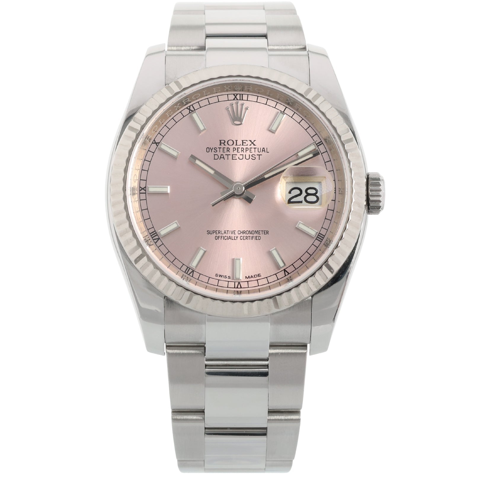 Rolex Datejust 36, Pink Dial, Oyster, Ref. 116234, 02 - 2018, B+P - LUXUHRIA