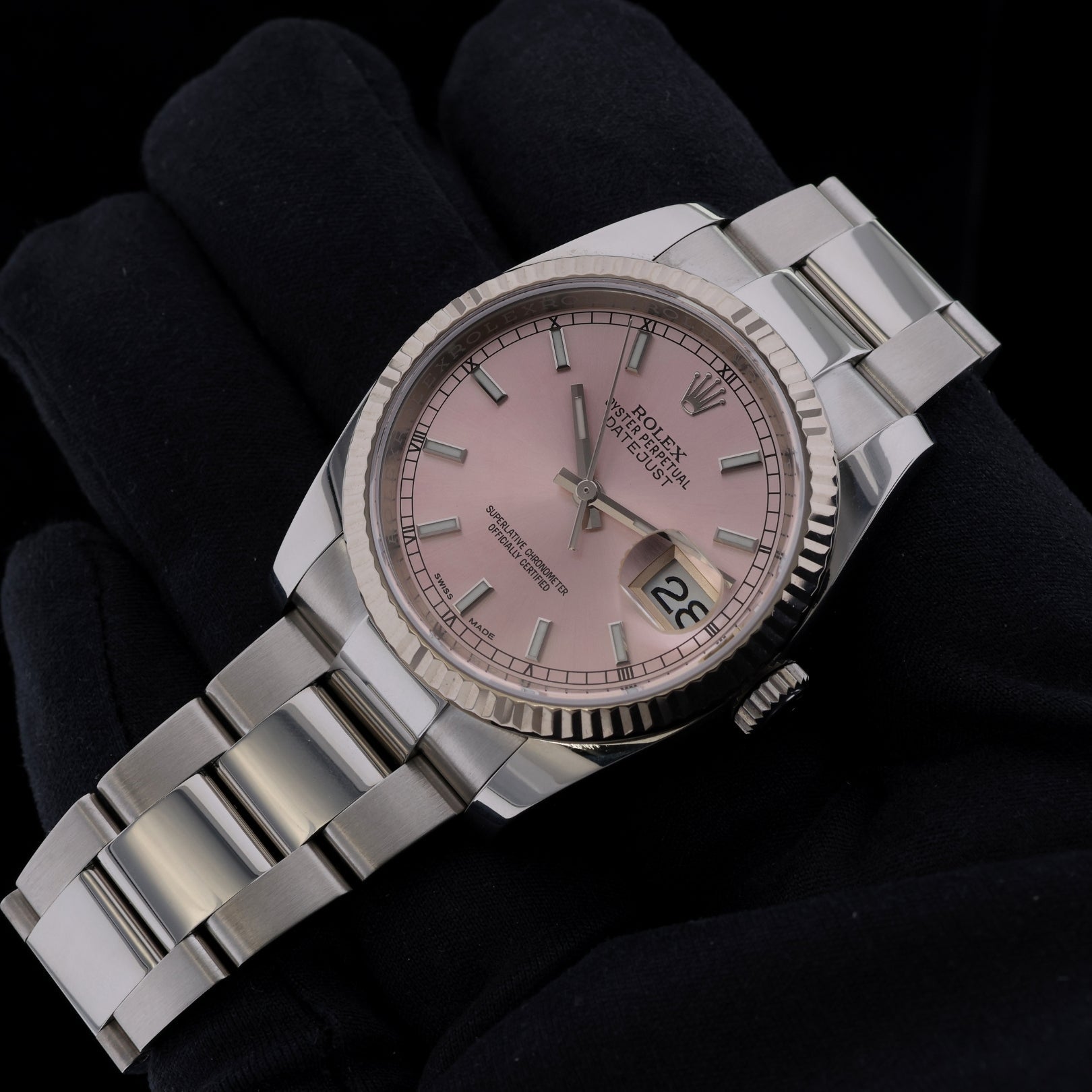 Rolex Datejust 36, Pink Dial, Oyster, Ref. 116234, 02 - 2018, B+P - LUXUHRIA