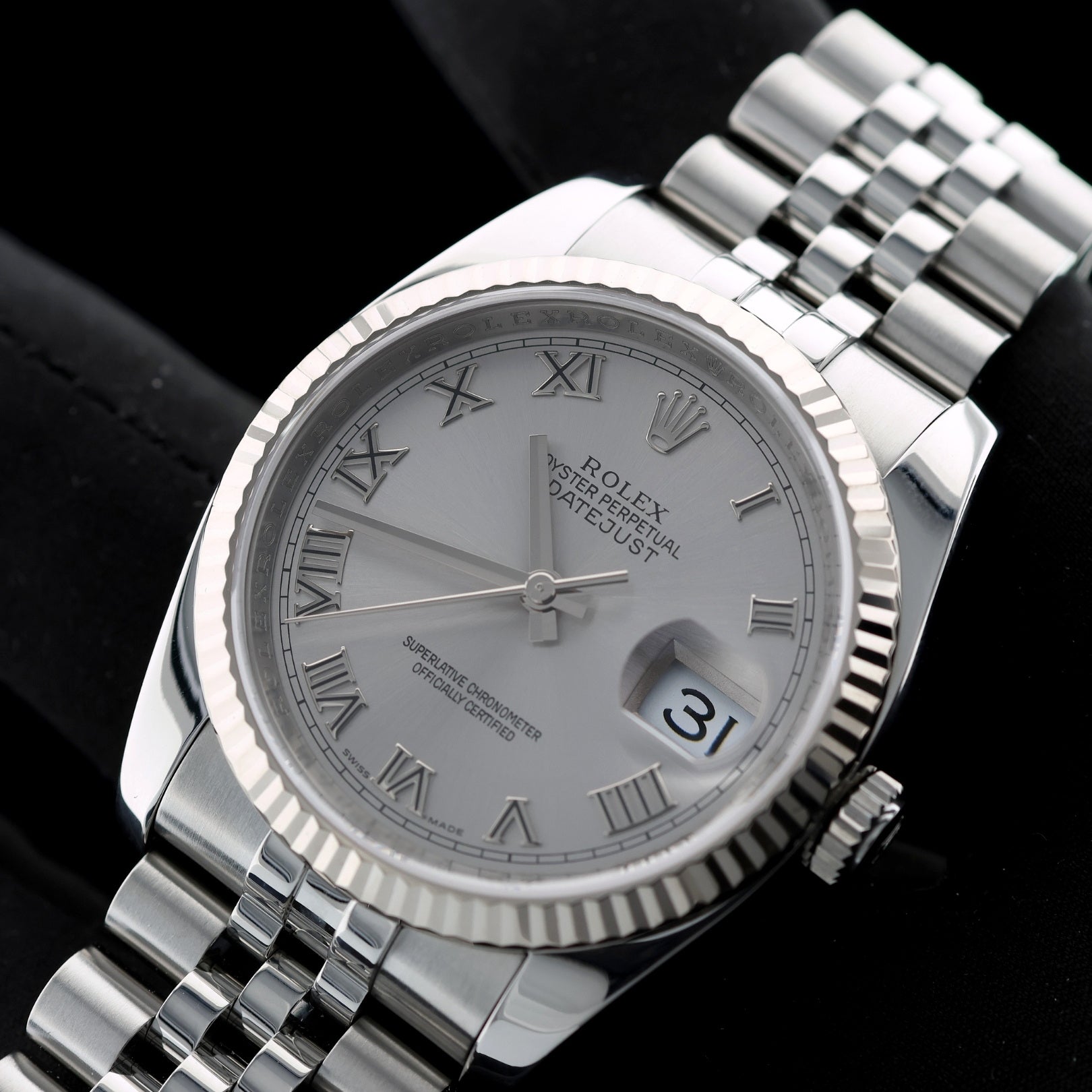 Rolex Datejust 36, rom. Dial, Ref. 116234, 2010, B+P - LUXUHRIA