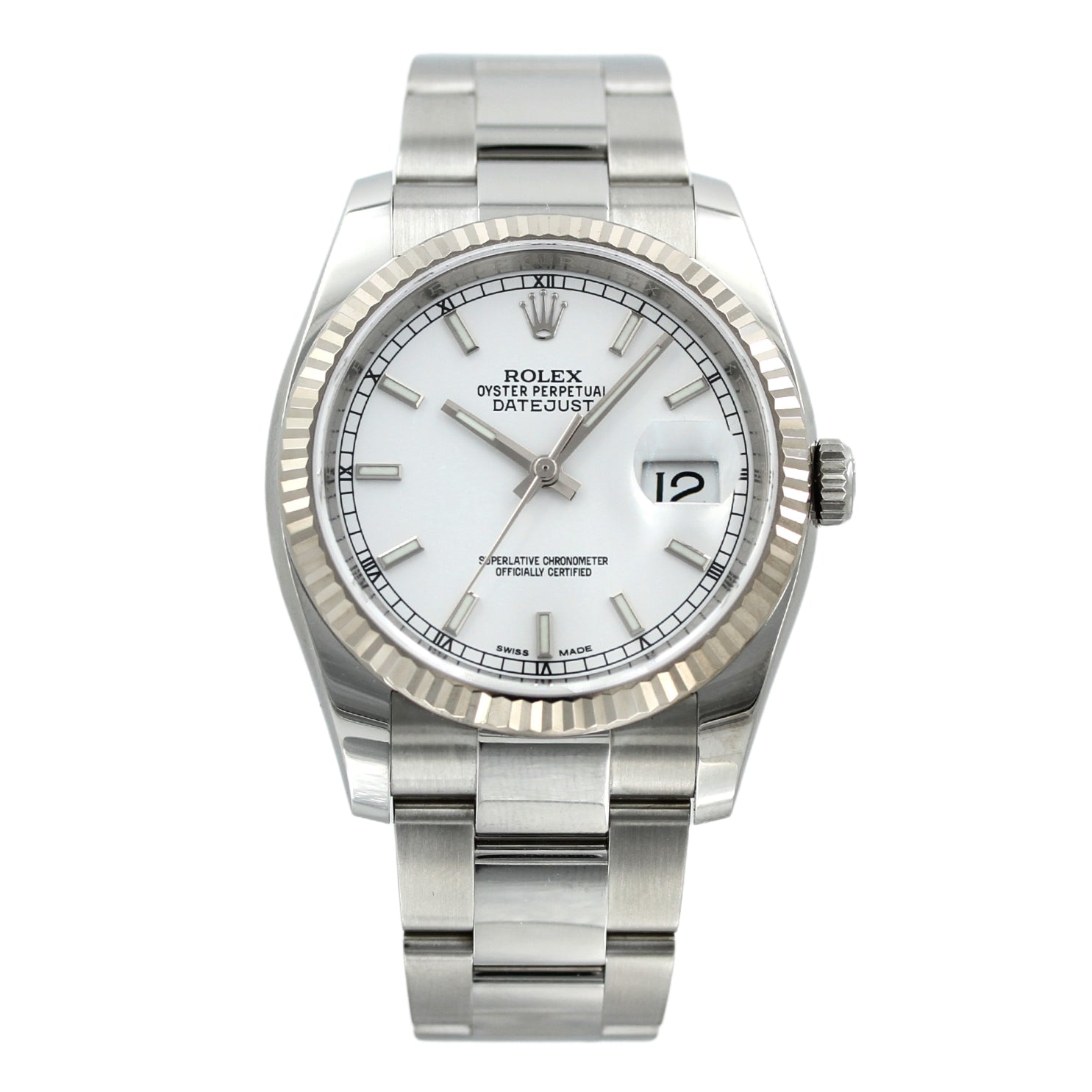 Rolex Datejust 36, White Dial, Oyster, Ref. 116234, 2019, B+P - LUXUHRIA