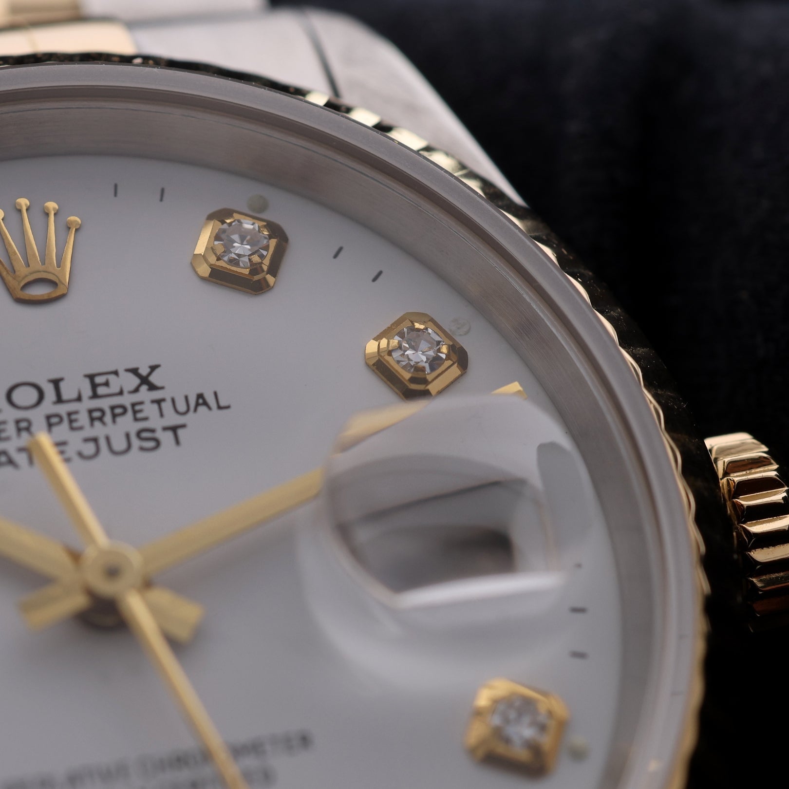 Rolex Datejust 36, White Diamond Dial, Stahl/Gold, Ref. 16233, ohne B+P - LUXUHRIA