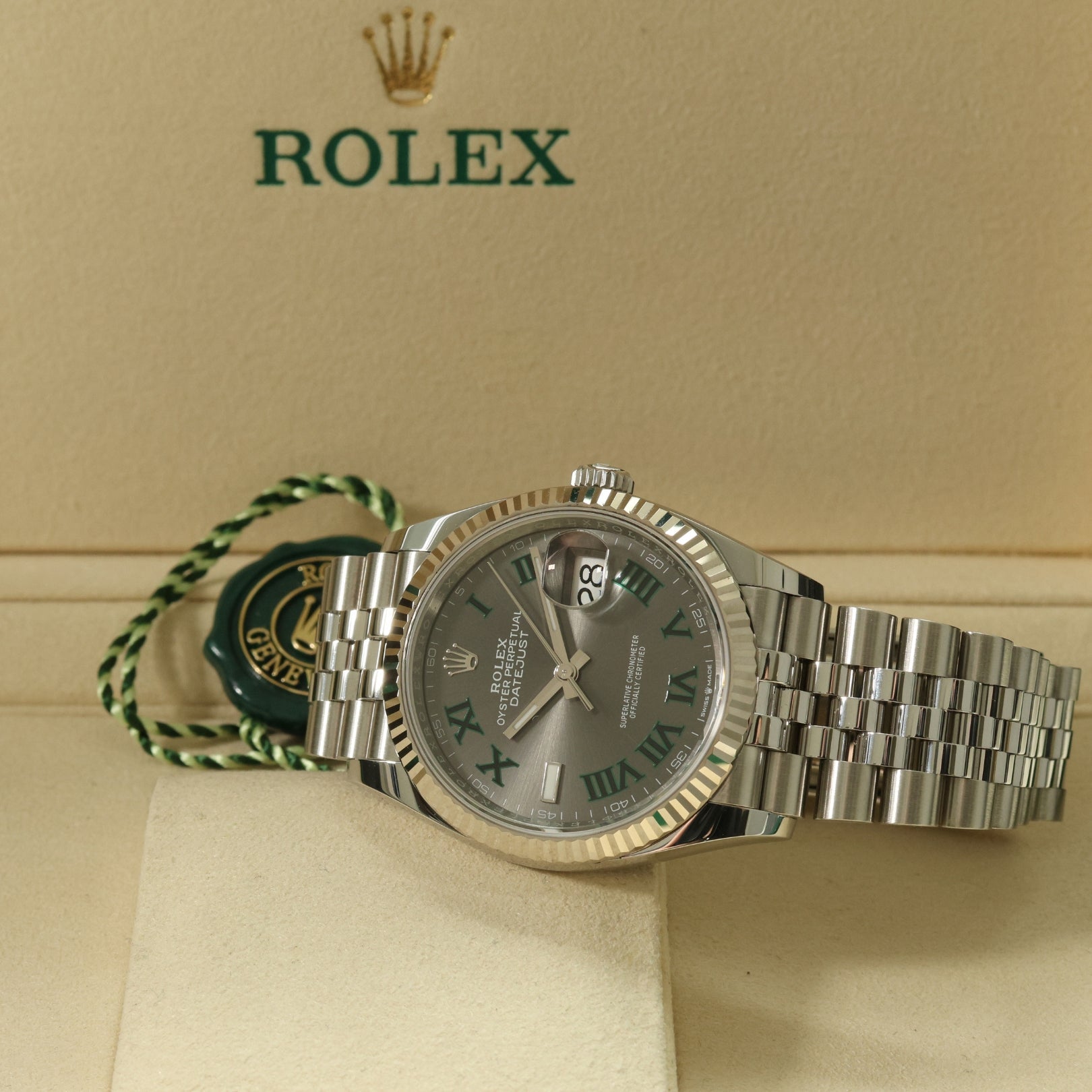 Rolex Datejust 36, Wimbledpn Dial, Jubilee, Ref. 126234, 2025, B+P - LUXUHRIA