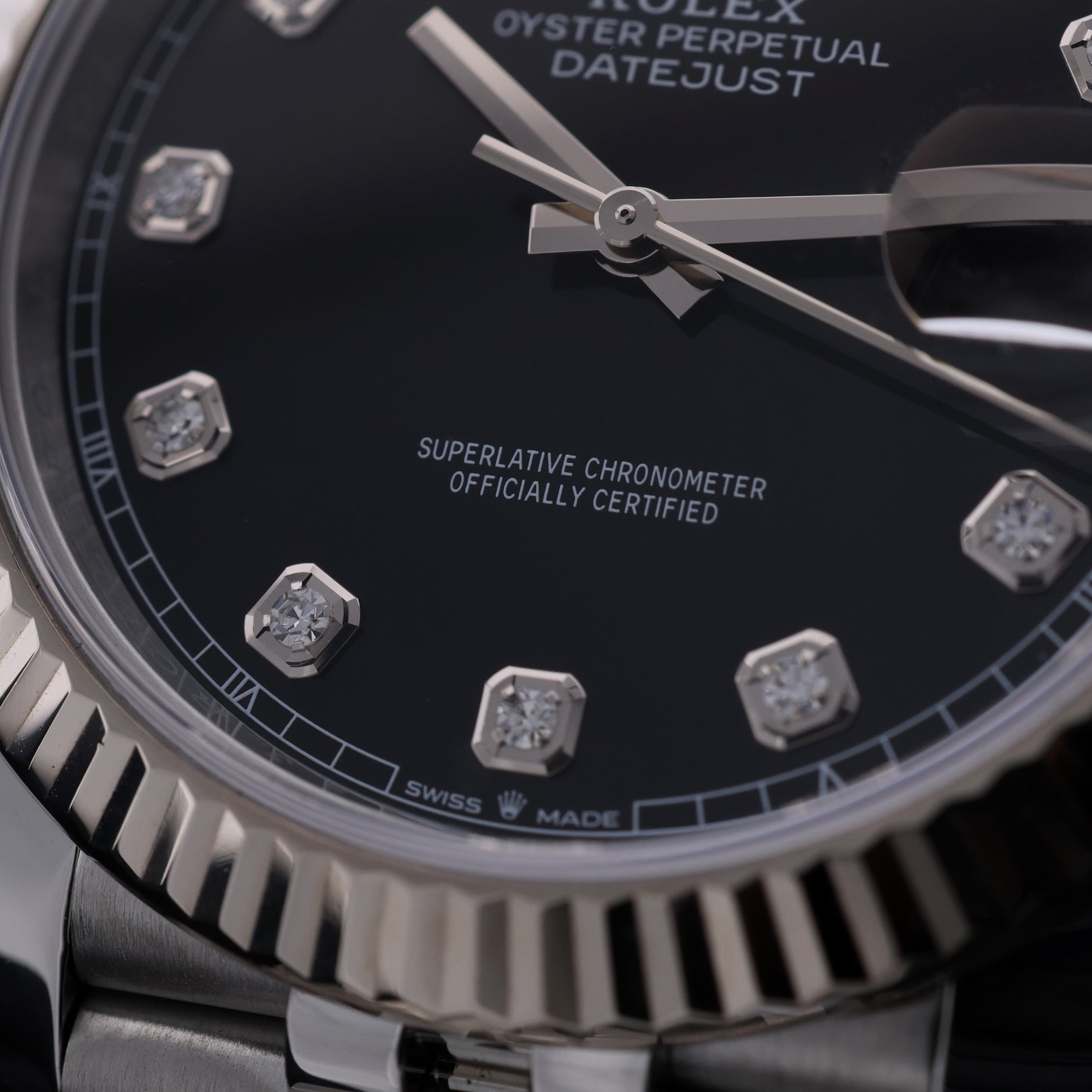 Rolex Datejust 41, Black Diamond Dial, Jubilee, Ref. 126334, 2025, B+P - LUXUHRIA