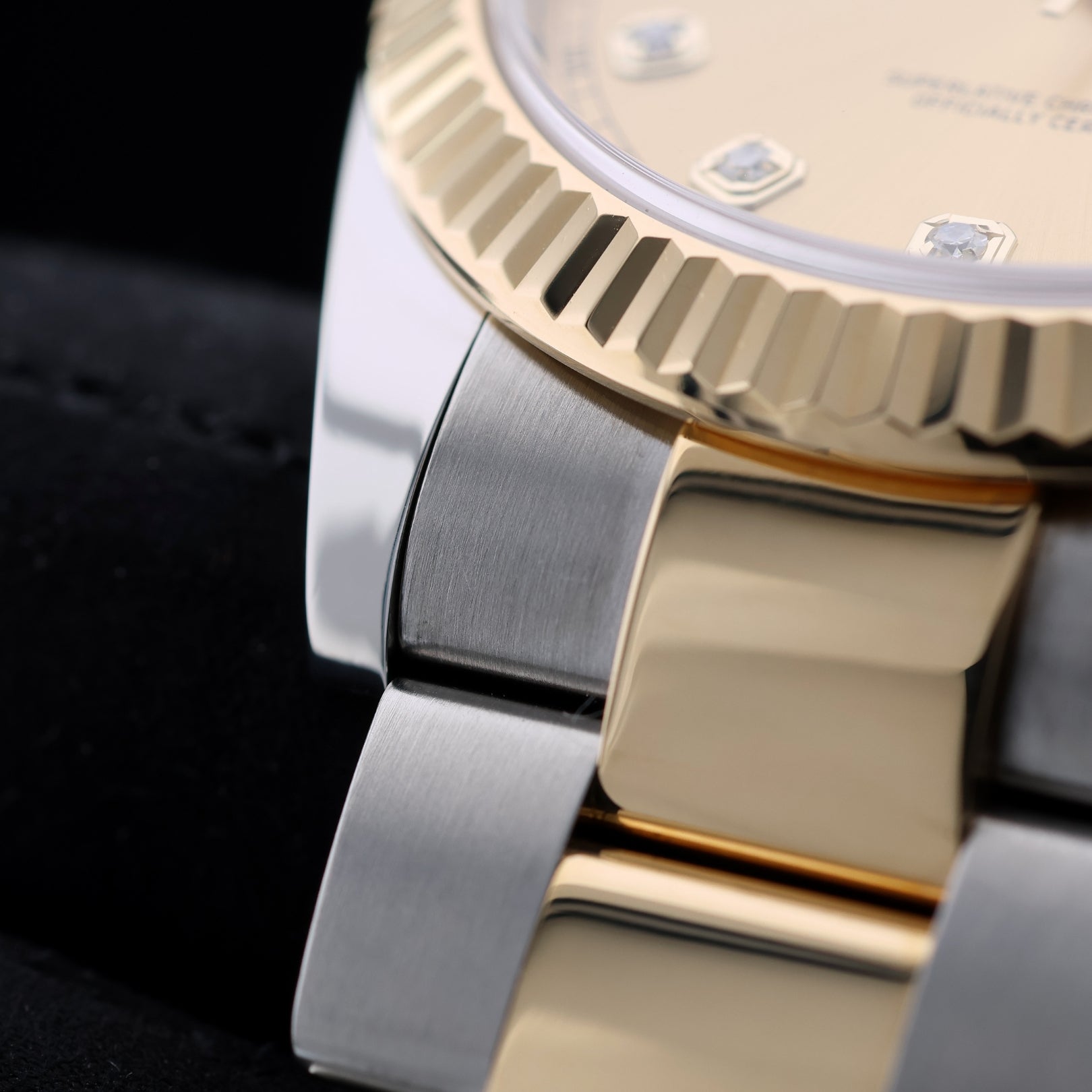 Rolex Datejust 41, Gold/Stahl, Oyster, champagner Diamanten, Ref. 126333, B+P - LUXUHRIA