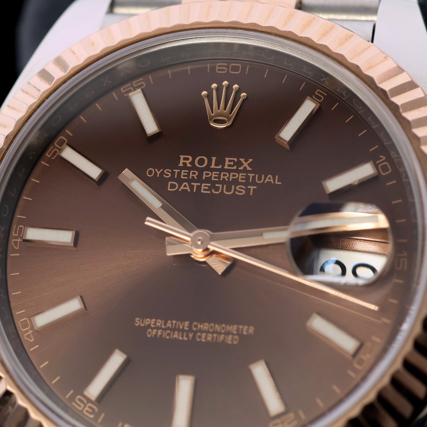 Rolex Datejust 41, Jubilee, Rolesor Everose, Chocolate Dial, Ref. 126331, 2019, B+P - LUXUHRIA