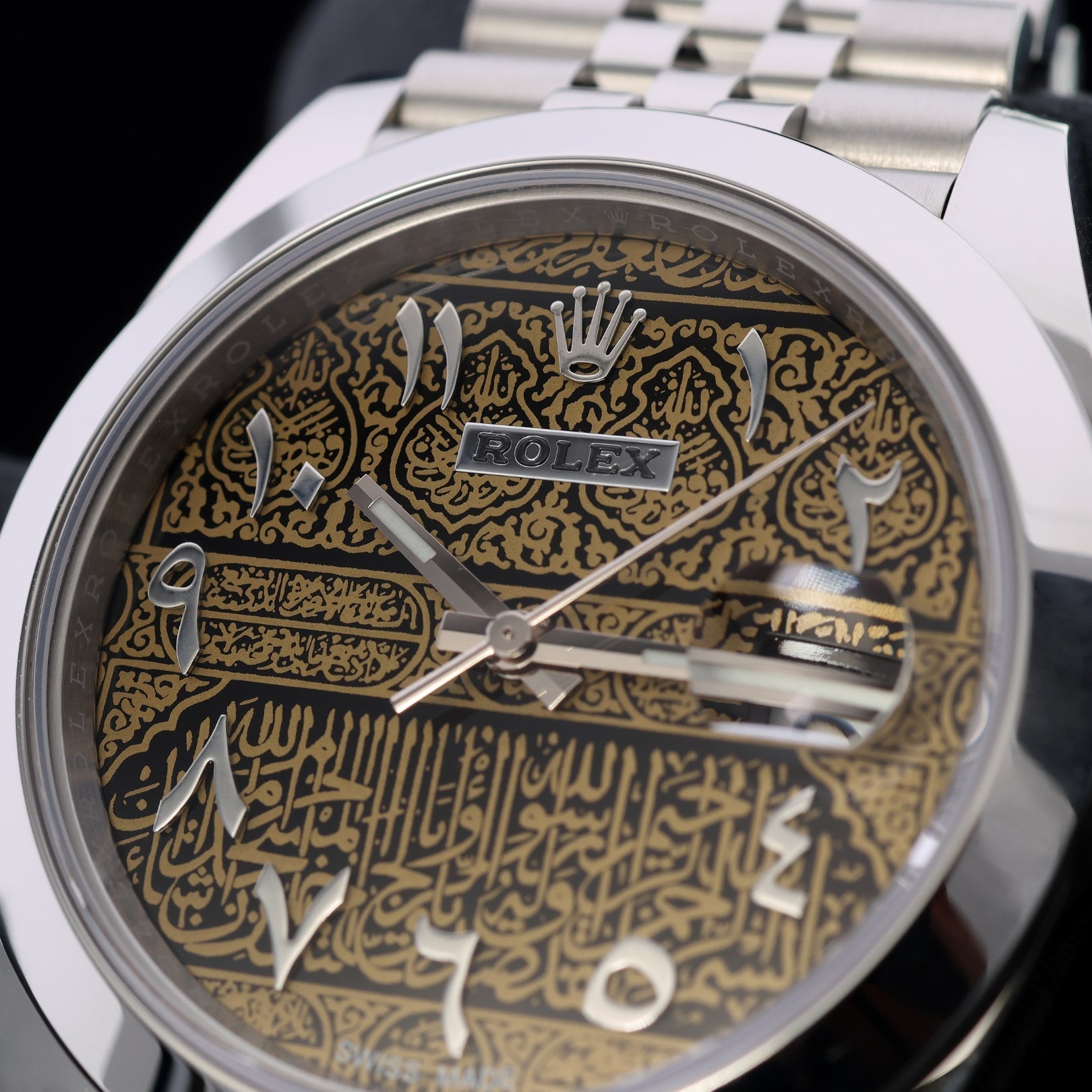 Rolex Datejust 41, Kaaba Dial, Jubillee, Ersatzblatt Weiss, Ref. 126300, 11 - 2023, B+P - LUXUHRIA