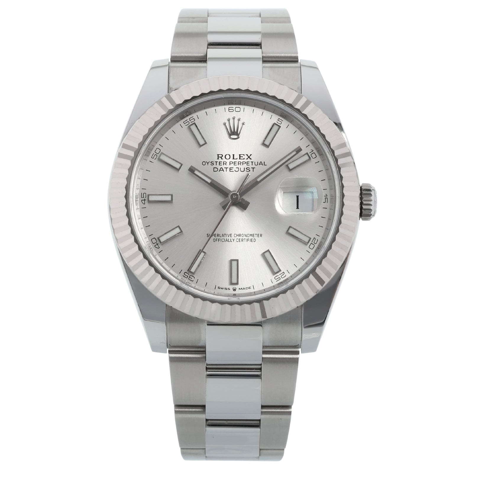 Rolex Datejust 41, Ref. 126334, Silver Dial, Oyster, 10 - 2024, B+P - LUXUHRIA