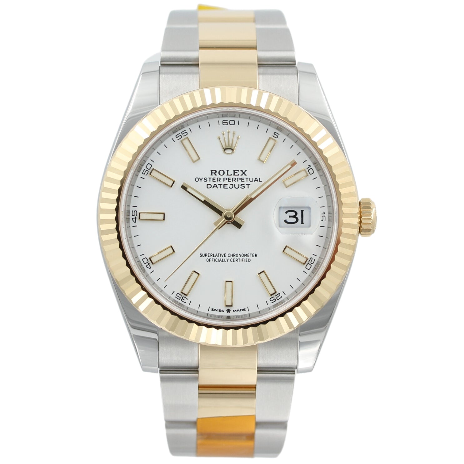 Rolex Datejust 41, Rolesor Gelb, Weiss, Gold/Stahl, Ref. 126333, B+P - LUXUHRIA