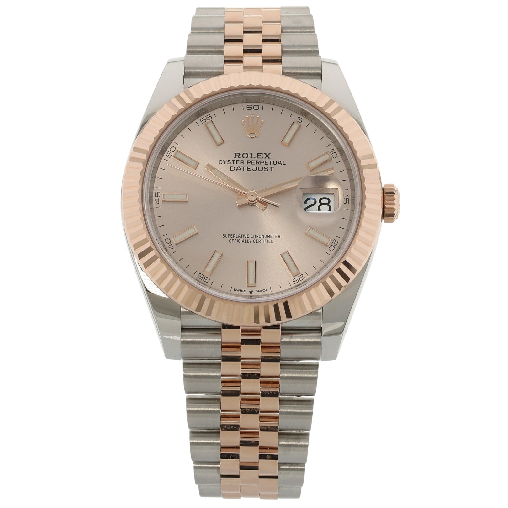 Rolex Datejust 41, Sundust Dial, Jubilee, Everose-Gold, Erstkaufrechnung, Ref. 126331, 2022, B+P - LUXUHRIA