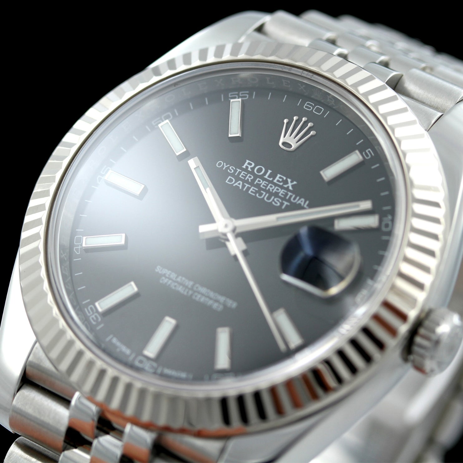 Rolex Datejust 41, Weissgold/Stahl, Schwarz, Jubilee - Armband, Ref. 126334, 12 - 2019, B+P - LUXUHRIA