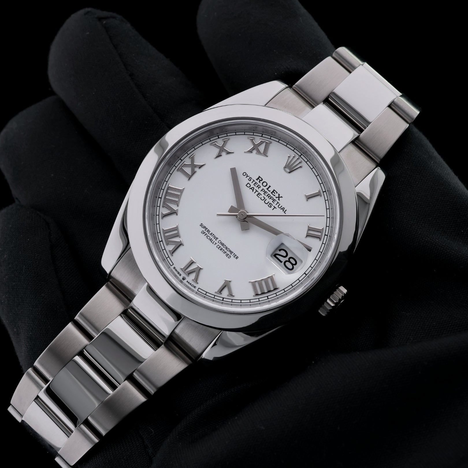 Rolex Datejust 41, White Roman Dial, Oyster, Rolex - Service 10 - 2025, Ref. 126300, 10 - 2019, B+P - LUXUHRIA