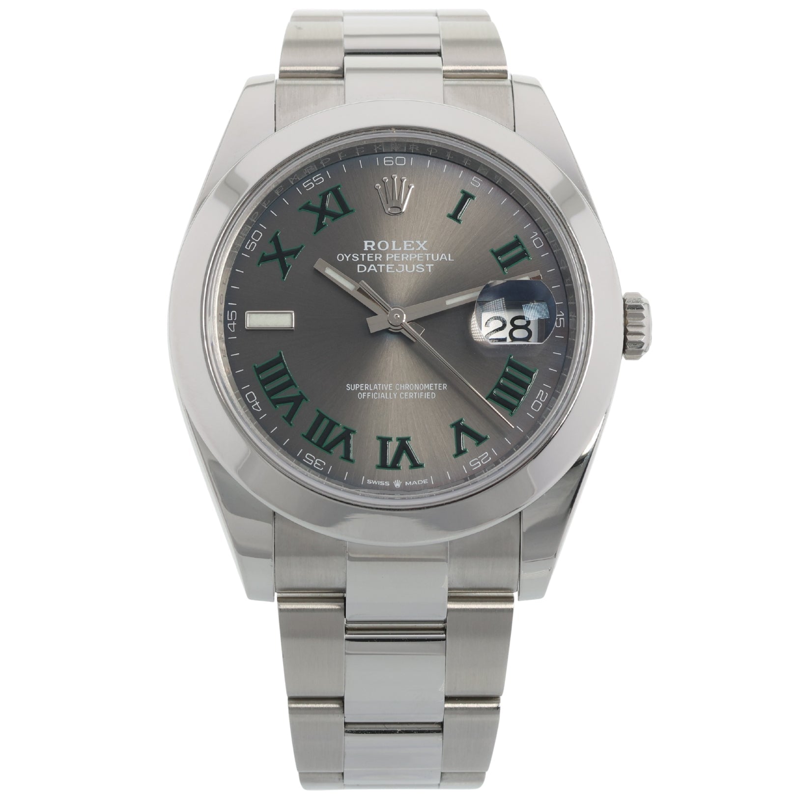 Rolex Datejust 41, Wimbledon Dial, Oyster, Ref. 126300, 2022, B+P - LUXUHRIA