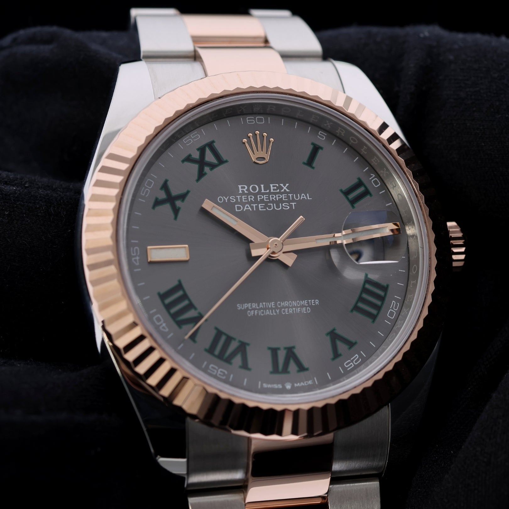 Rolex Datejust 41, Wimbledon Dial, Oyster, Rolesor Everose, Ref. 126331, 2025, B+P - LUXUHRIA