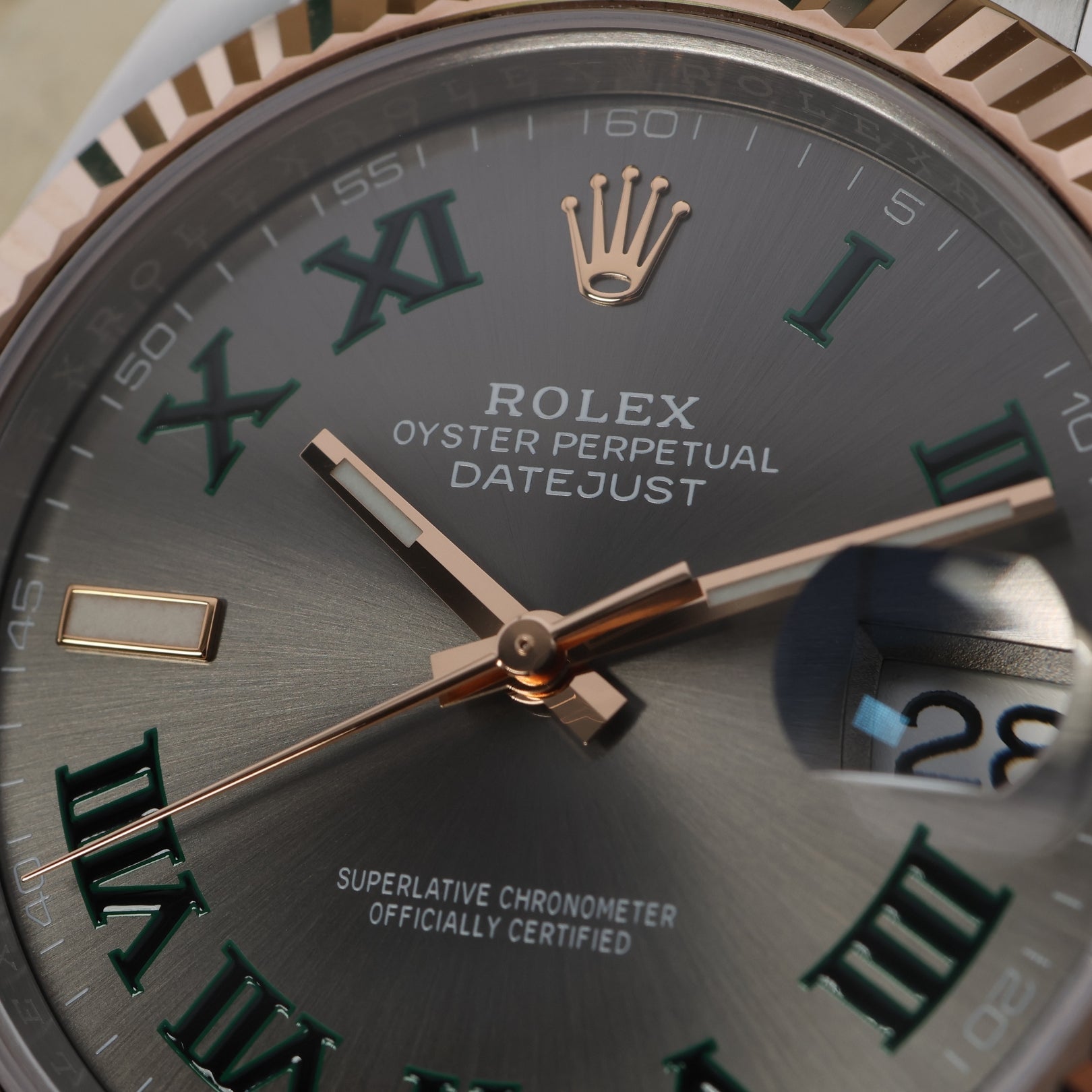 Rolex Datejust 41, Wimbledon Dial, Oyster, Rolesor Everose, Ref. 126331, 2025, B+P - LUXUHRIA