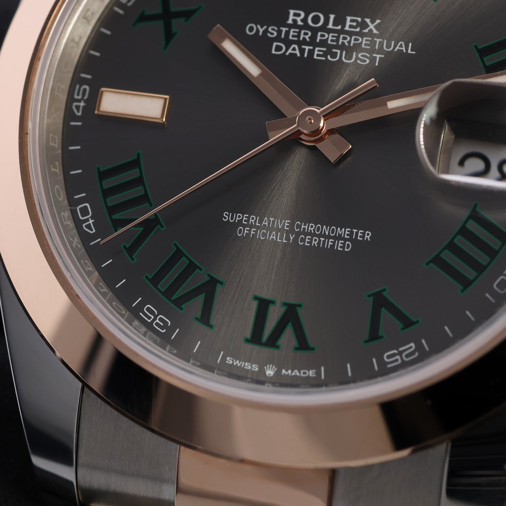 Rolex Datejust 41, Wimbledon Dial, Oyster, Rosegold, Ref. 126301, 2025, B+P - LUXUHRIA